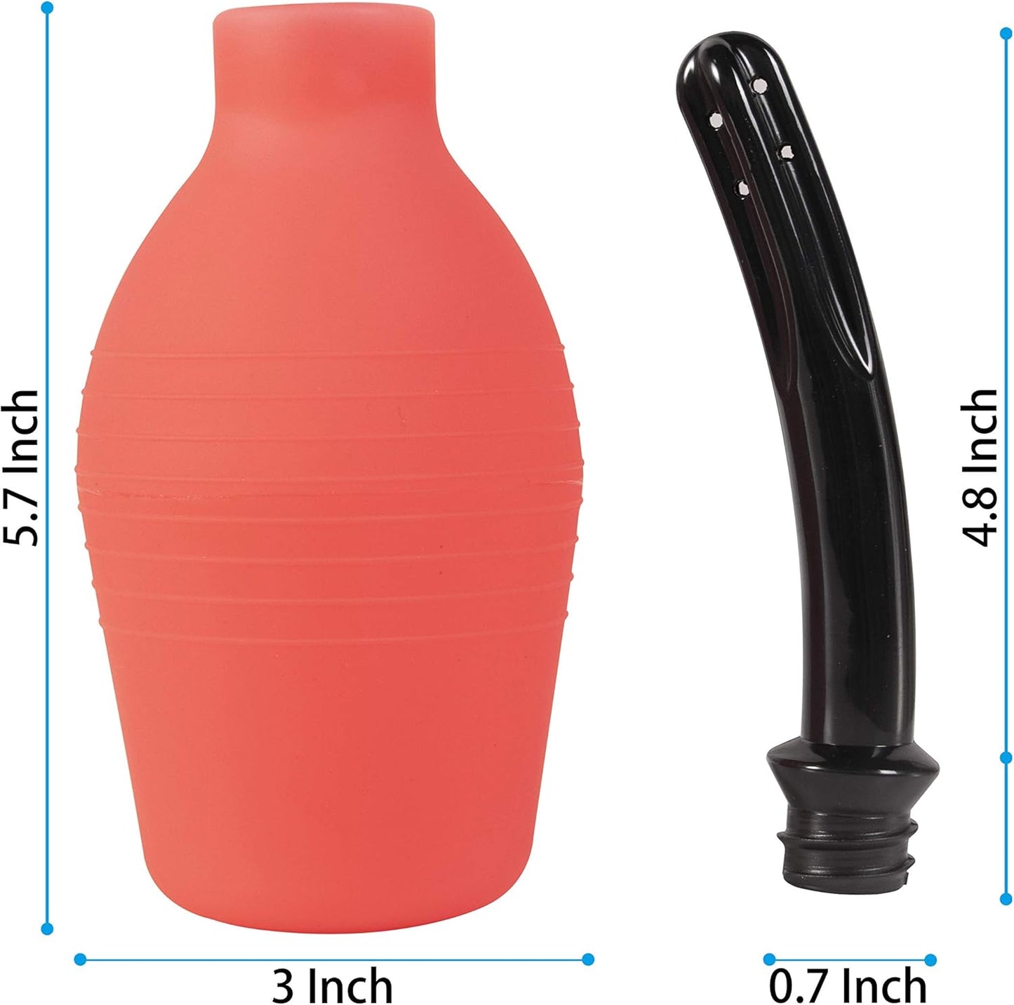 Abyclean Anal Douche Enema Bulb Vaginal Douche Enema Cleaner for Women’s or Man’s Health (310ml Red)