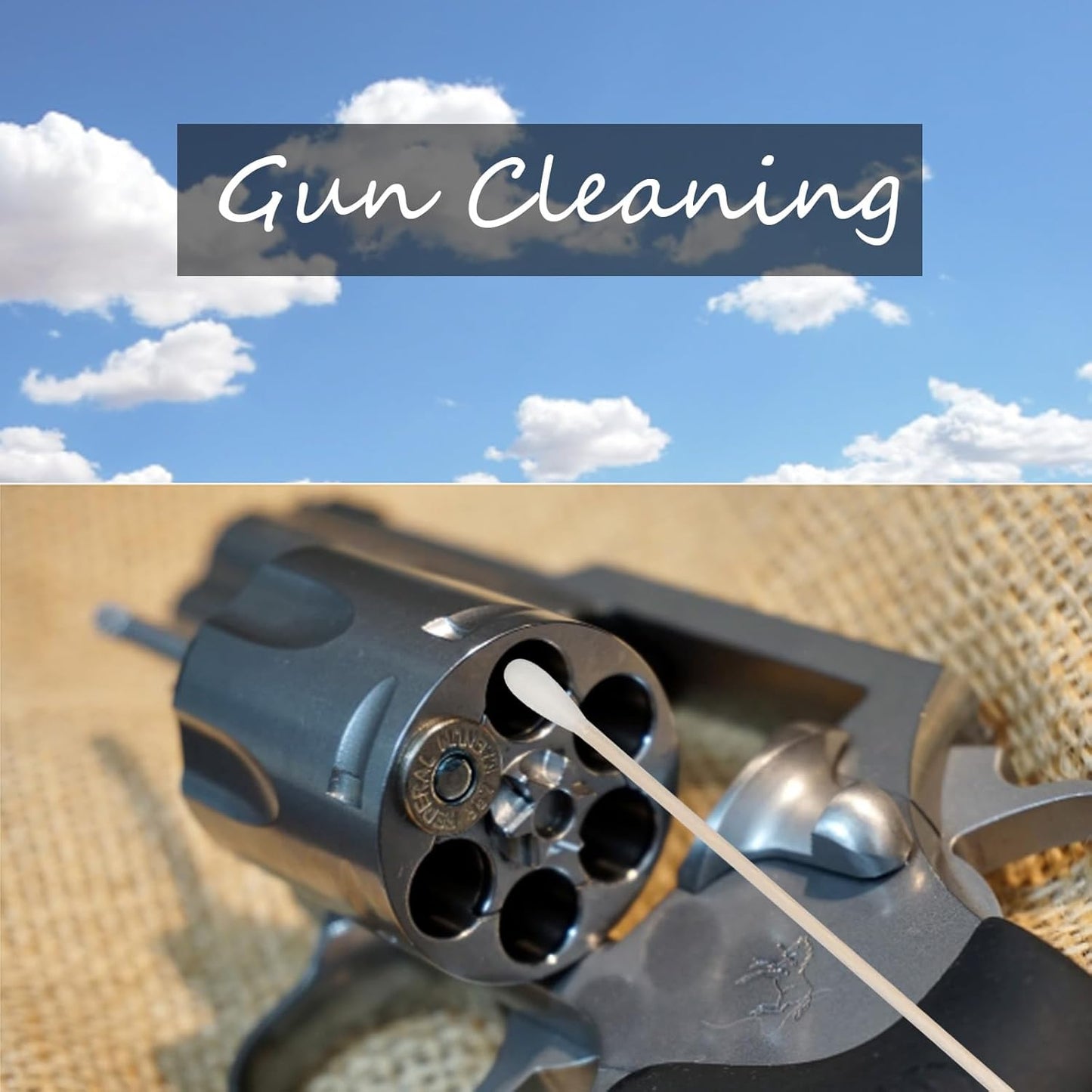 6 Inch Long Cotton Swabs,500pcs Cotton Swabs,Long Cotton Swabs with Wooden Handle,Great for Gun Cleaning,Pet Care and Makeup