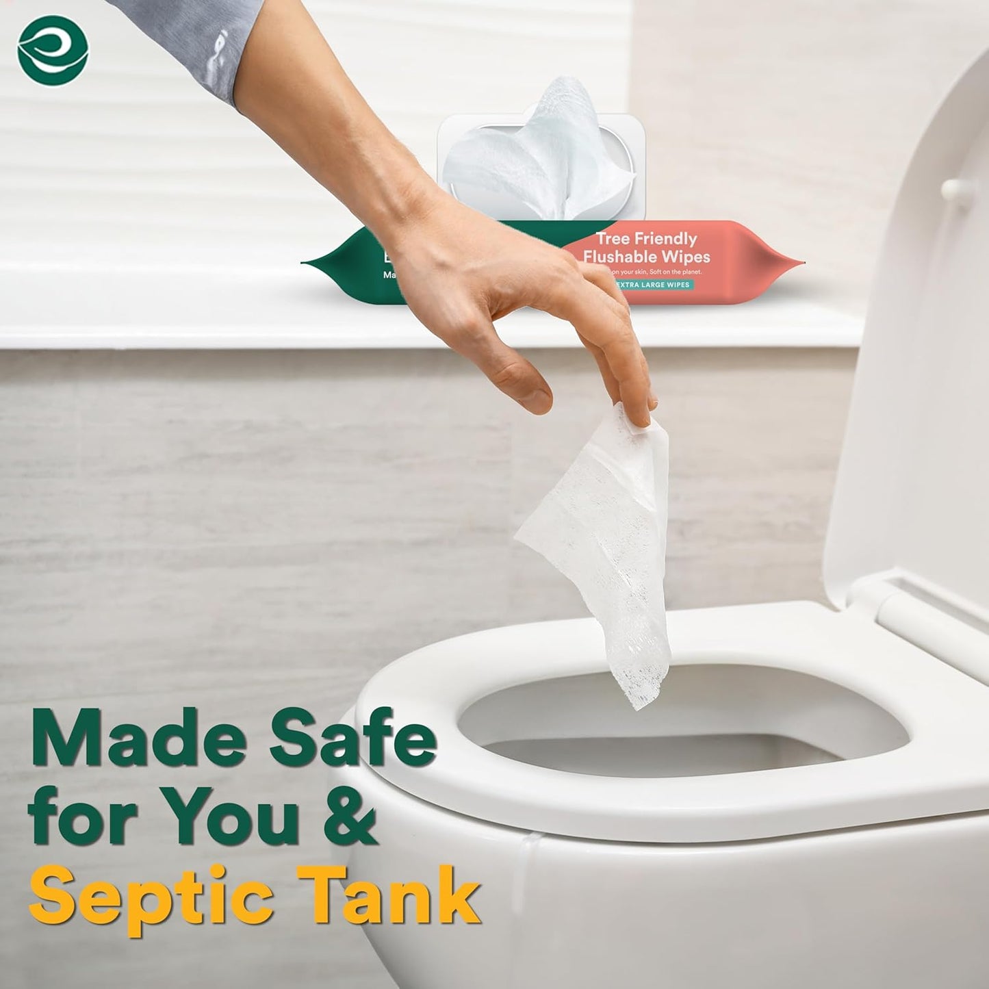 ECO SOUL Bamboo Flushable Wipes For Adult- Mint 192 Wipes |4 Pack of 48| Eco-Friendly Wipes| 99% Purified Water, Hypoallergenic, Soft Wipes, BPA & Paraben free