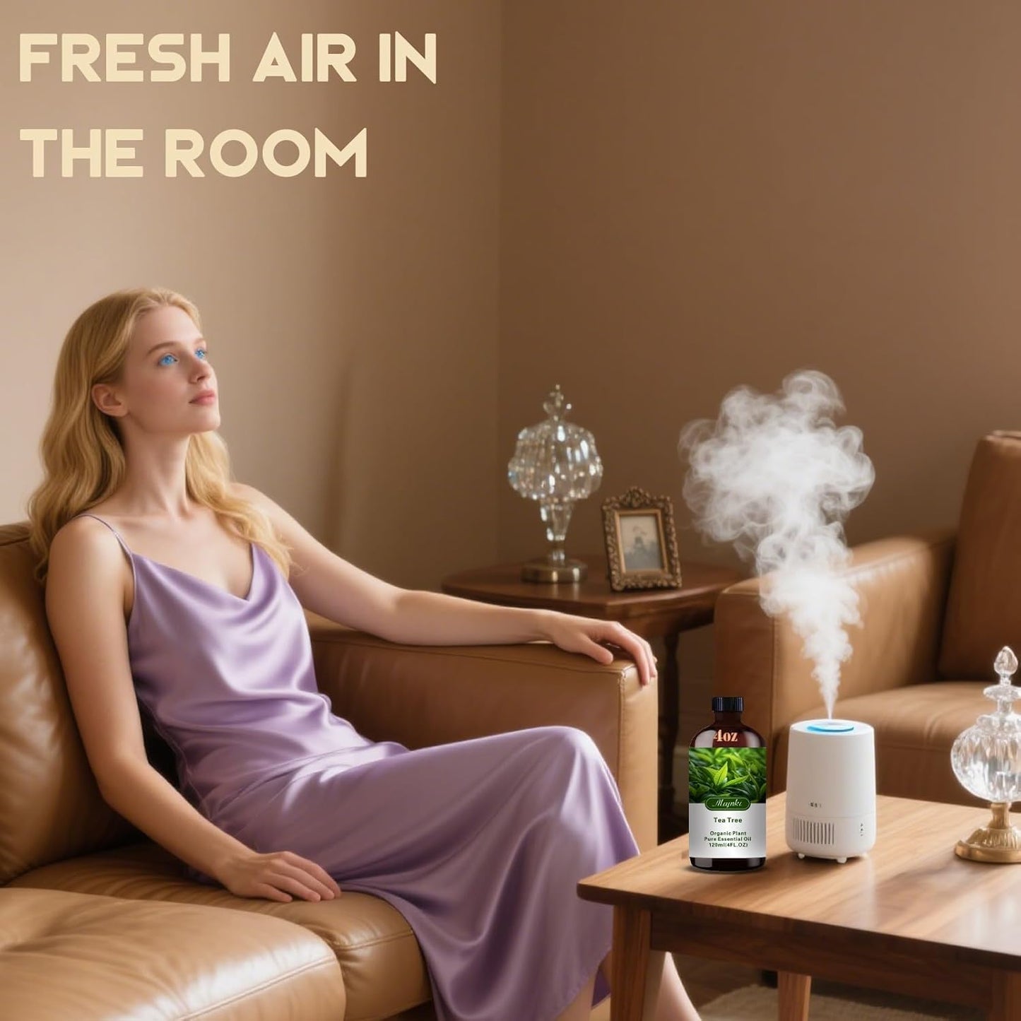 Tea Tree Fragrance Oil-Tea Tree Essential Oil 4.33oz (130ml)-100% Pure Natural Scent for Diffusers, Candles, Soap Making & Aromatherapy-Relaxing Home & Gift Essential Oil for Bath, Massage