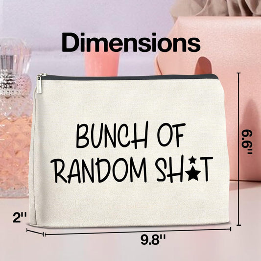 Humorous Bunch of Random Makeup Bag Gifts for Women Humor Cosmetic Bag Zipper Pouch Travel