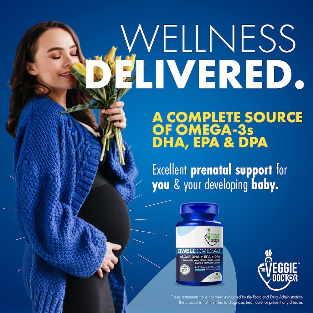 Vegan Omega 3 Supplement – Algae Omega 3 with DHA EPA DPA – Vegan Capsules from Algal – Fish Oil Alternative – Plant-Based Algae Oil Formula – Non-GMO, Carrageenan-Free, High Strength