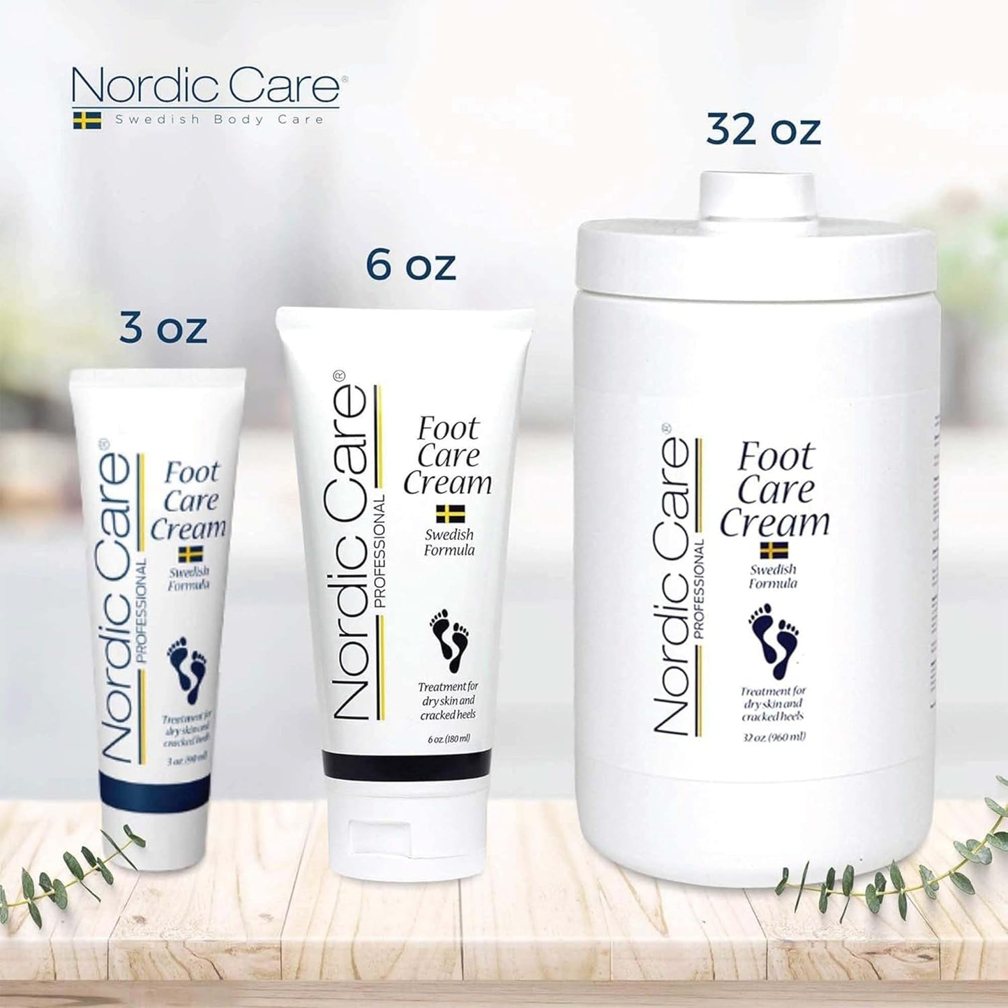 Nordic Care Foot Care Cream - Repairs and Hydrates Dry and Cracked Heels, 10% Urea Cream Treats Severely Dry Feet, Cracked Heels & Callus Removal, Hypoallergenic & Lanolin-free | 6 Oz (Pack of 6)