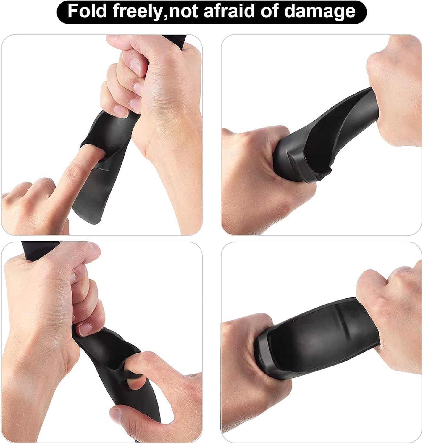 LinMei 2 Pack Silicone Razor Travel Case, Blue+Black, Compatible with Gillette, Parker, Merkur Razor