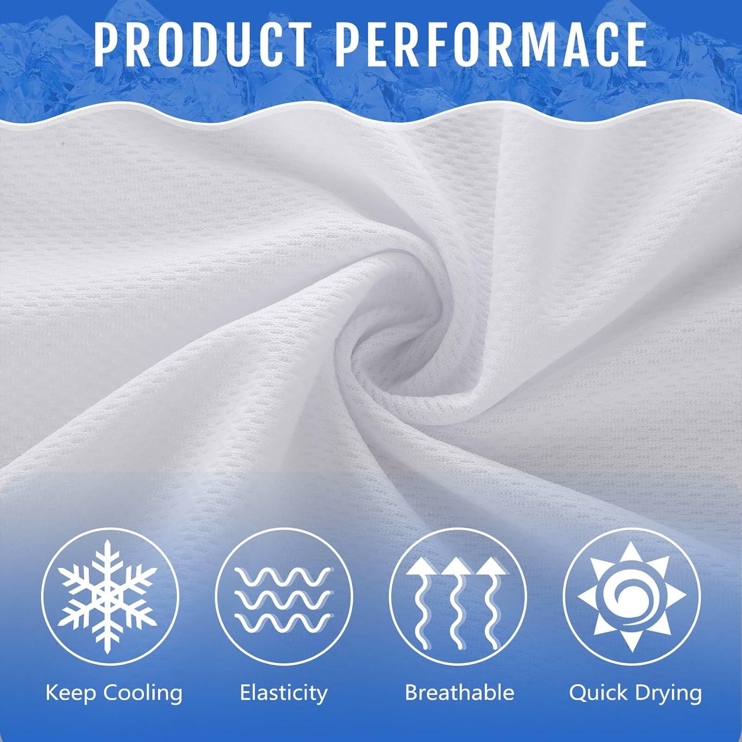 Hosuly 30 Pack Cooling Towels, 40"x12" Ice Breathable Soft Chilly Sweat Rag Microfiber Workout Rags for Gym Cooling Towels for Neck and Face for Yoga Golf Sport Running