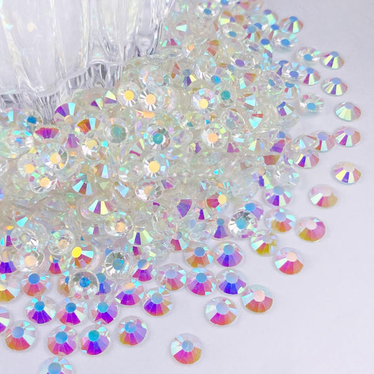Flatback Glass Rhinestones,Bedazzler Gems 1440pcs Non Hotfix Crystal Rhinestones for Nail Charms Crafts Clothes Tumblers,Transparent AB,SS20