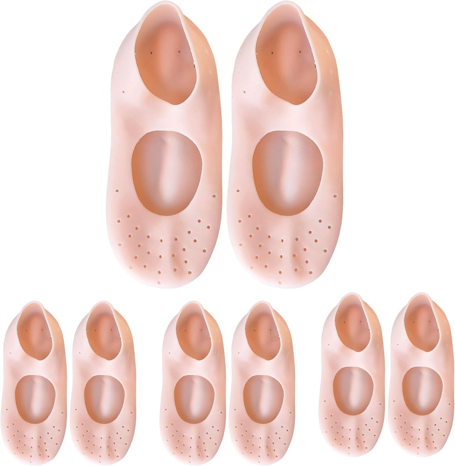 Moisturizing Gel Socks - Hydrating Spa Treatment for Soft, Smooth Feet, Ideal for Dry, Cracked Heels and Rough Skin (Small, 3 Pairs)