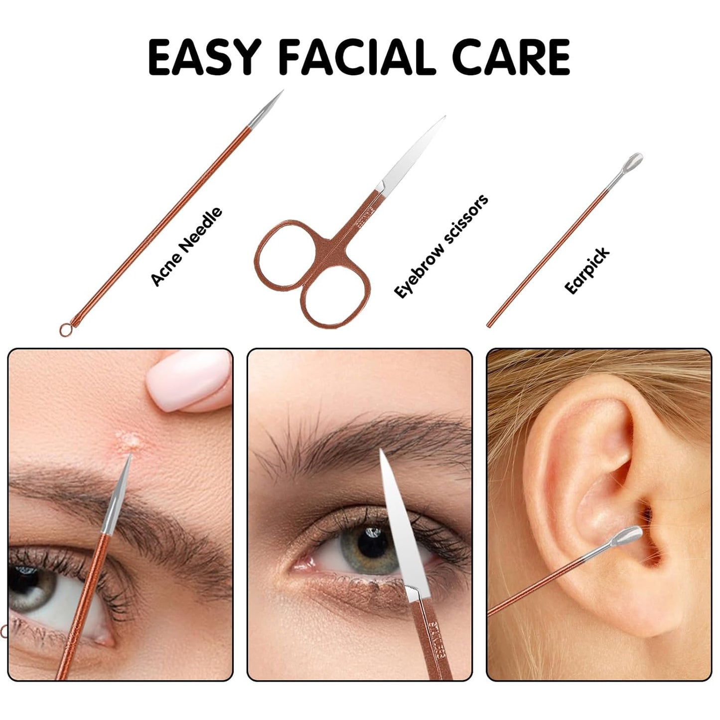 Nail Kit, Manicure Kit, Nail Care Kit for Women, Manicure Pedicure Set, Nail Clippers Toenail Clippers Kit, Professional Manicure Kit Pedicure Kit, Pink Travel Case, Set of 12.