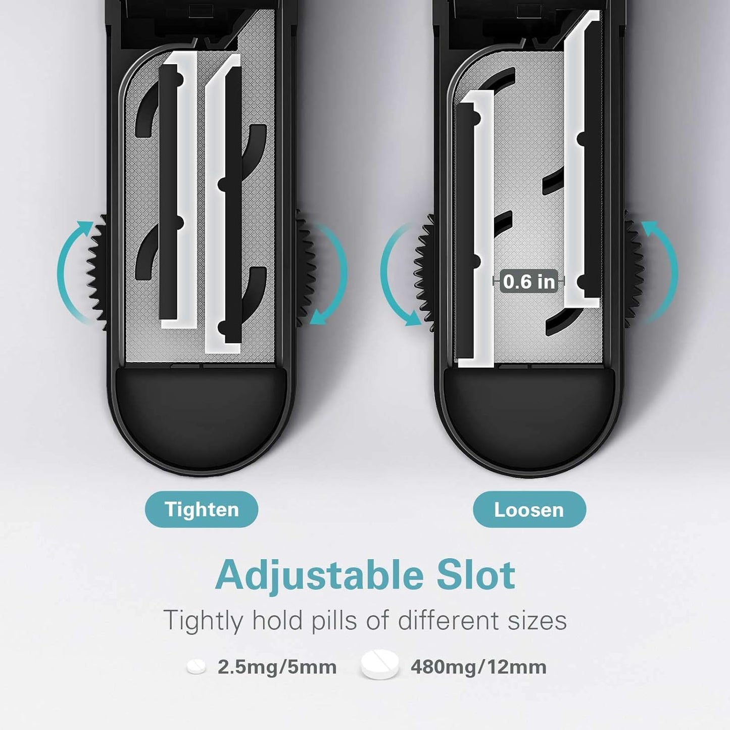 DEPAD Pill Cutter Splitter for Cutting Multiple Pills, Adjustable Pill Cutters Splitters for Small and Tiny Pills with Accurate Alignment and Sharp Safe Blade