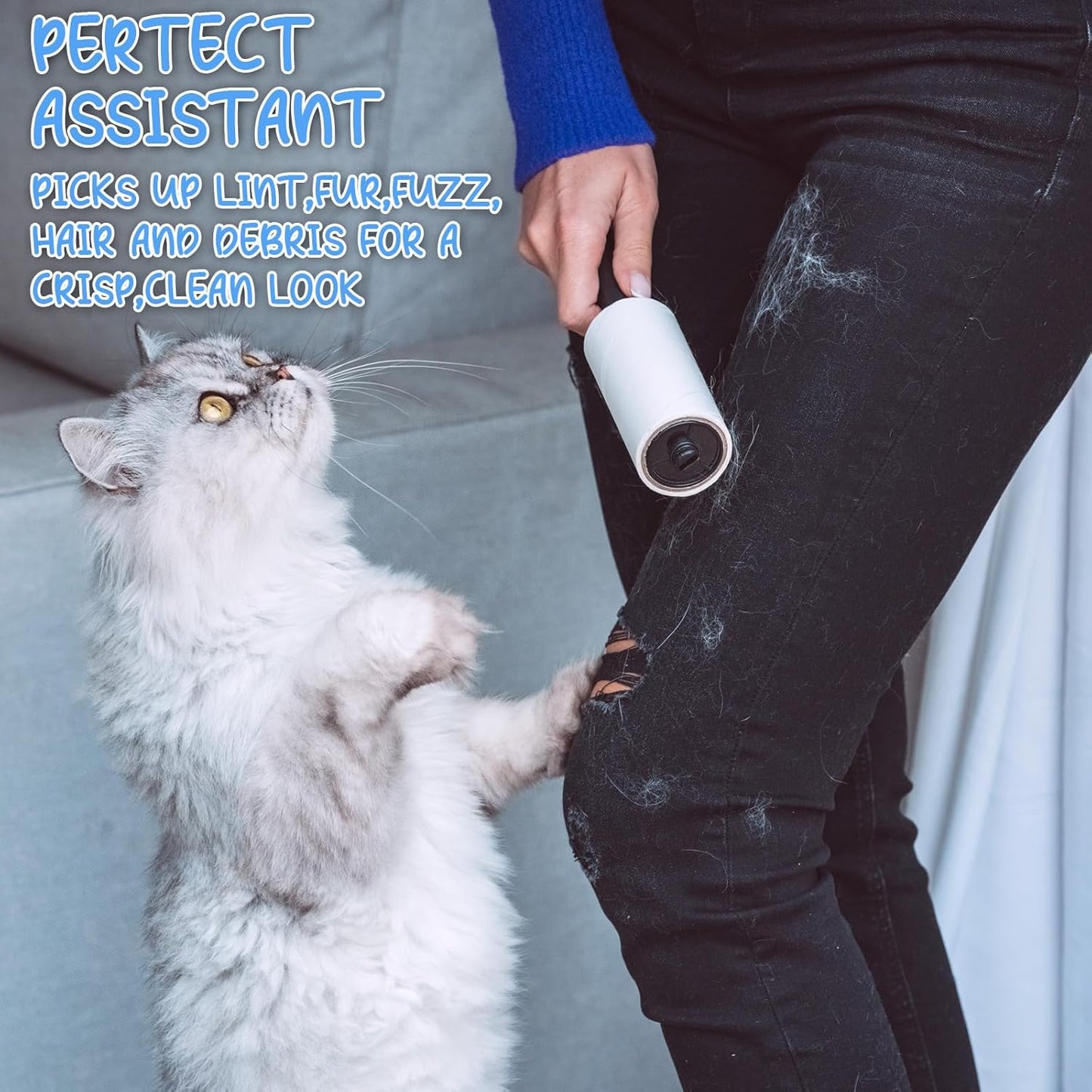 Hushee 8 Pcs Bulk Mini Lint Roller for Pet Hair and Clothes Lint Roller Travel Size Removers Sticky Removing Tool for Travel, Gift Bags, Furniture, Car Seat