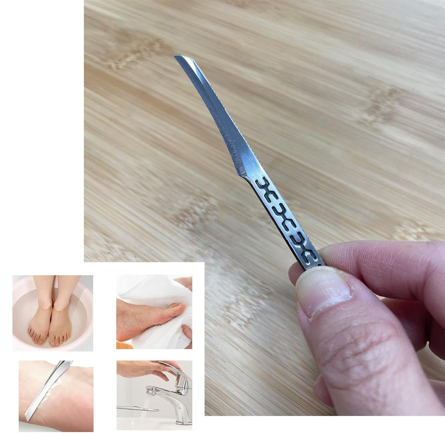 Stainless steel ingrown toenail pedicure knife set,professional foot skin scraper repair sharp blade kit for nail corn callus paronychia treatment. (2)