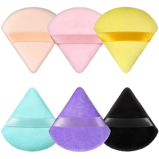 Pimoys 6 Pieces Triangle Powder Puff Soft Makeup Sponge Make Puff for Face Powder Cosmetic Foundation Sponge Makeup Tool