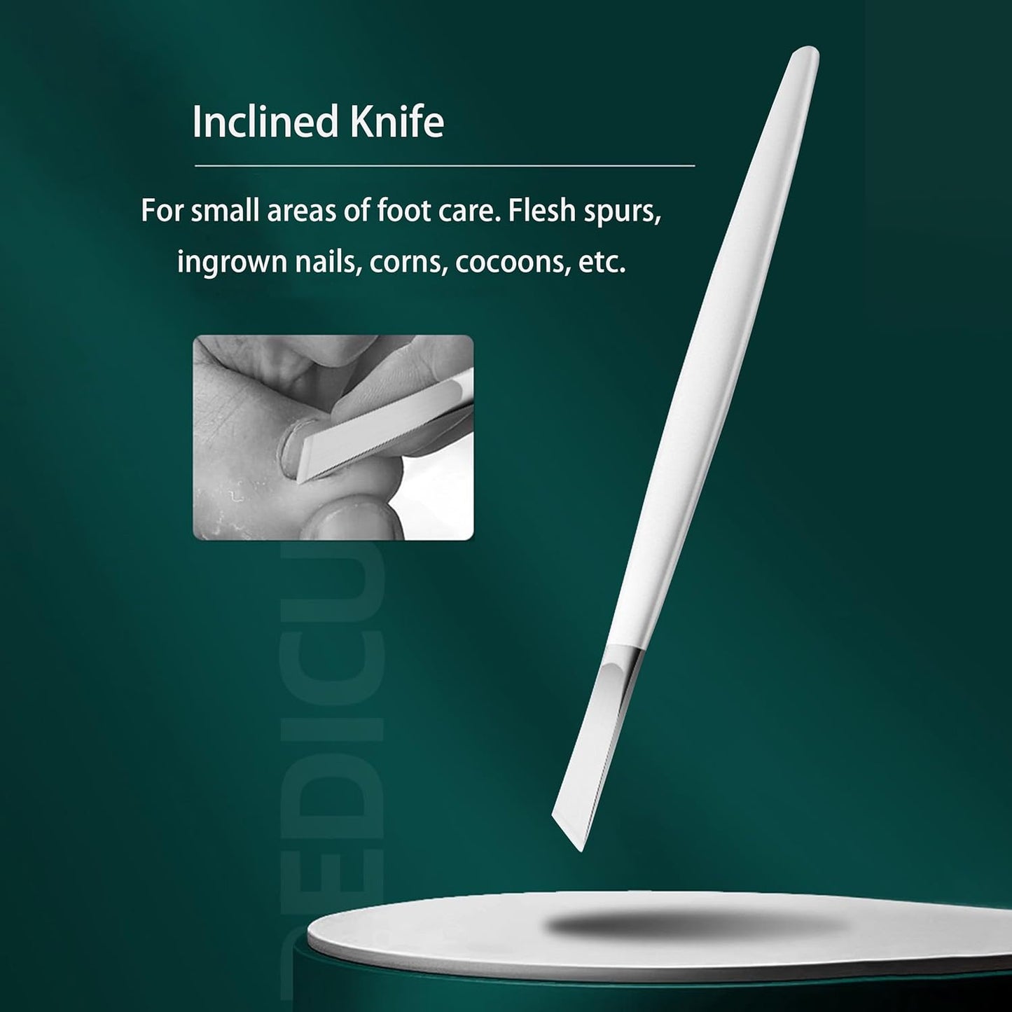 Pedicure Knife For Feet Professional Callus Knife Ingrown Toenail Knives Foot Care Tools Dead Skin Removal Nail Scraper File (Pedicure Knife (Silvery))