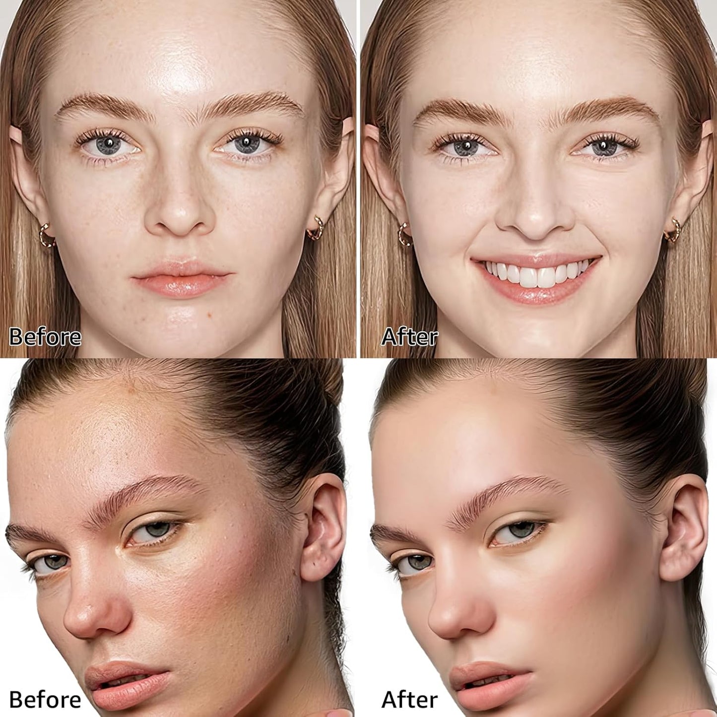 Mushroom Head Air Cushion CC Cream - Moisturizing BB Creams Foundation, Long-Lasting Waterproof New Air Cushion CC Cream Concealer for Even Skin Tone (Nude, 1 PCS)