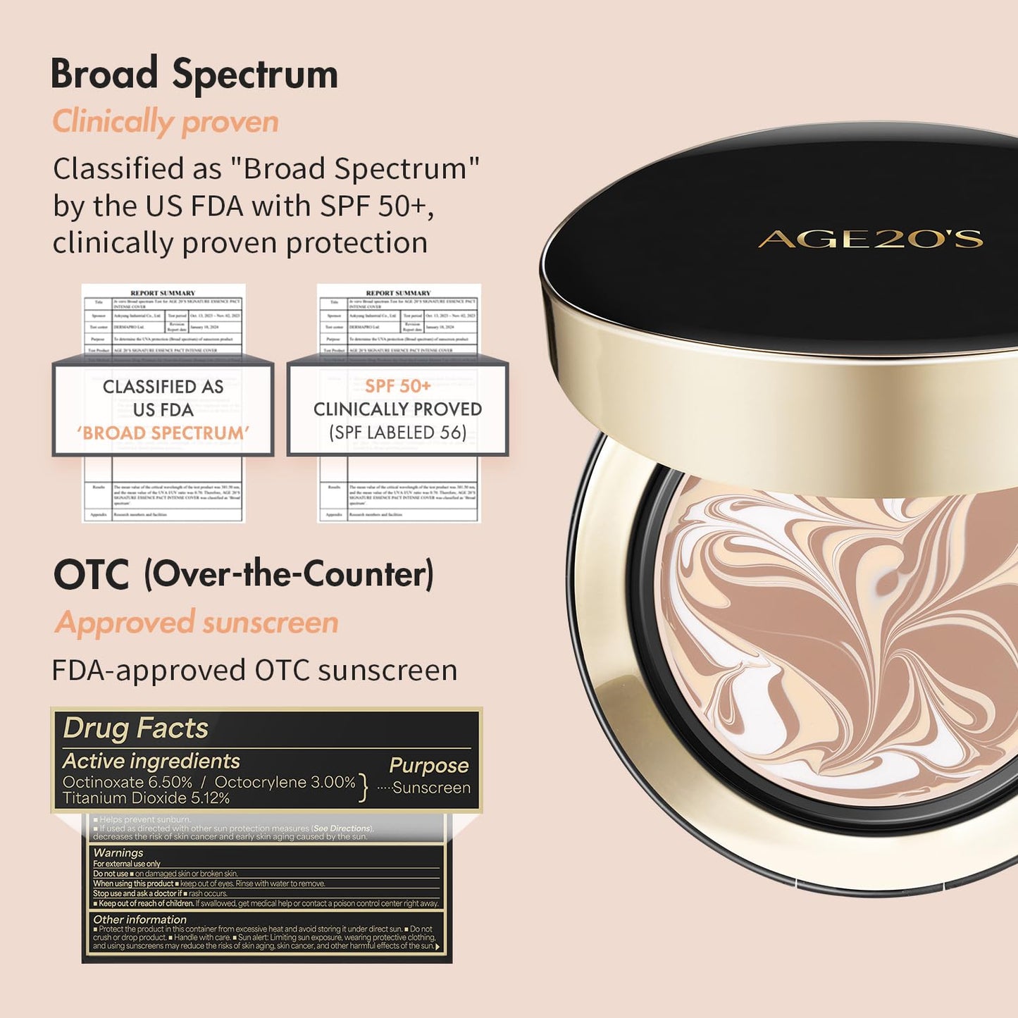 AGE20'S Signature Essence Pact SPF 50+ | Pack of 1 | 13C PORCELAIN | Cream Foundation, Dewy Finish, Natural Coverage | Korean Cushion Foundation