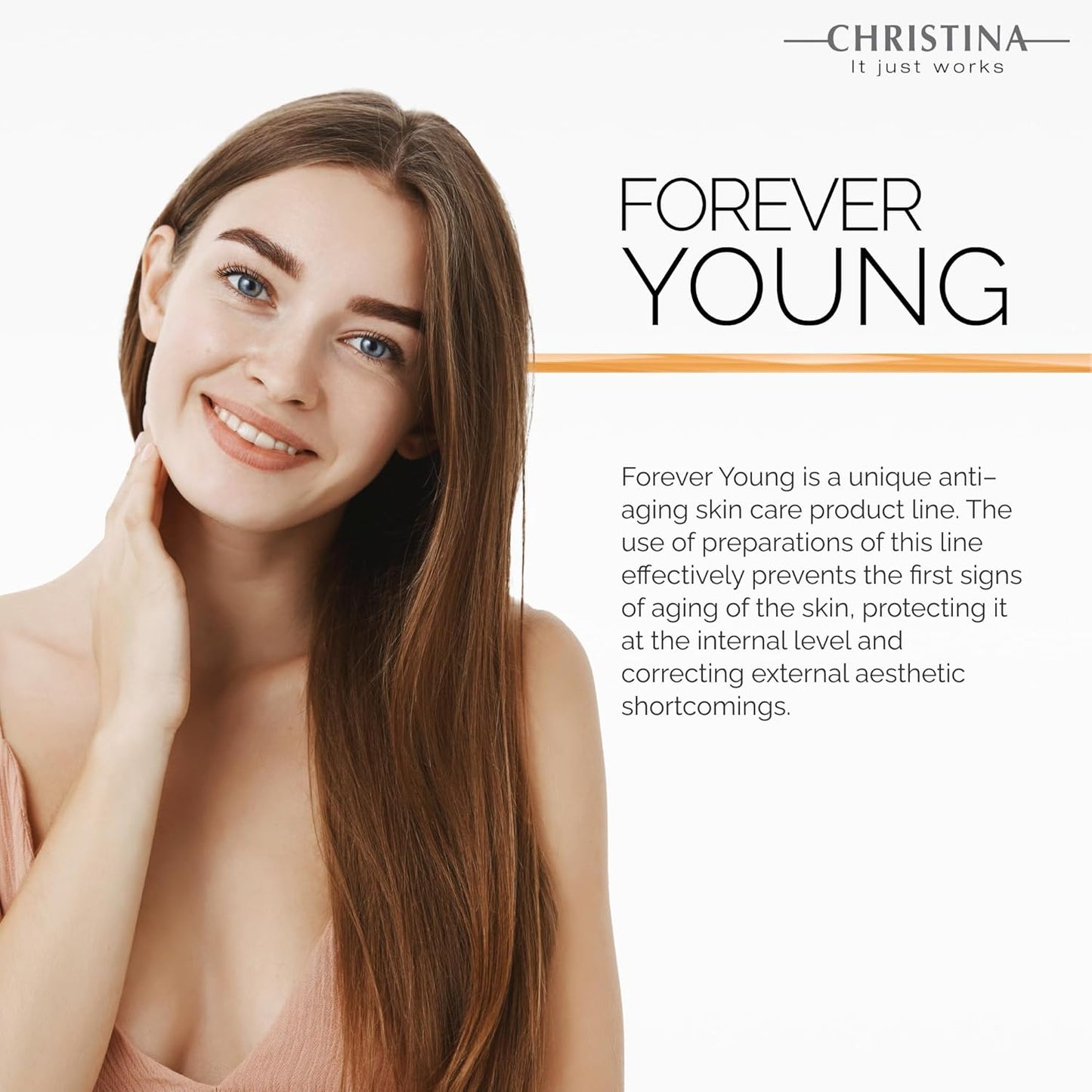 Christina Forever Young Gentle Cleansing Milk with Retinol for Face | Nourishing Formula with Glycolic Acid, Vitamin A, Vitamin E for Aging & Dry Skin | Suitable for ages 30-45+ | 24-Hour Care 300ml