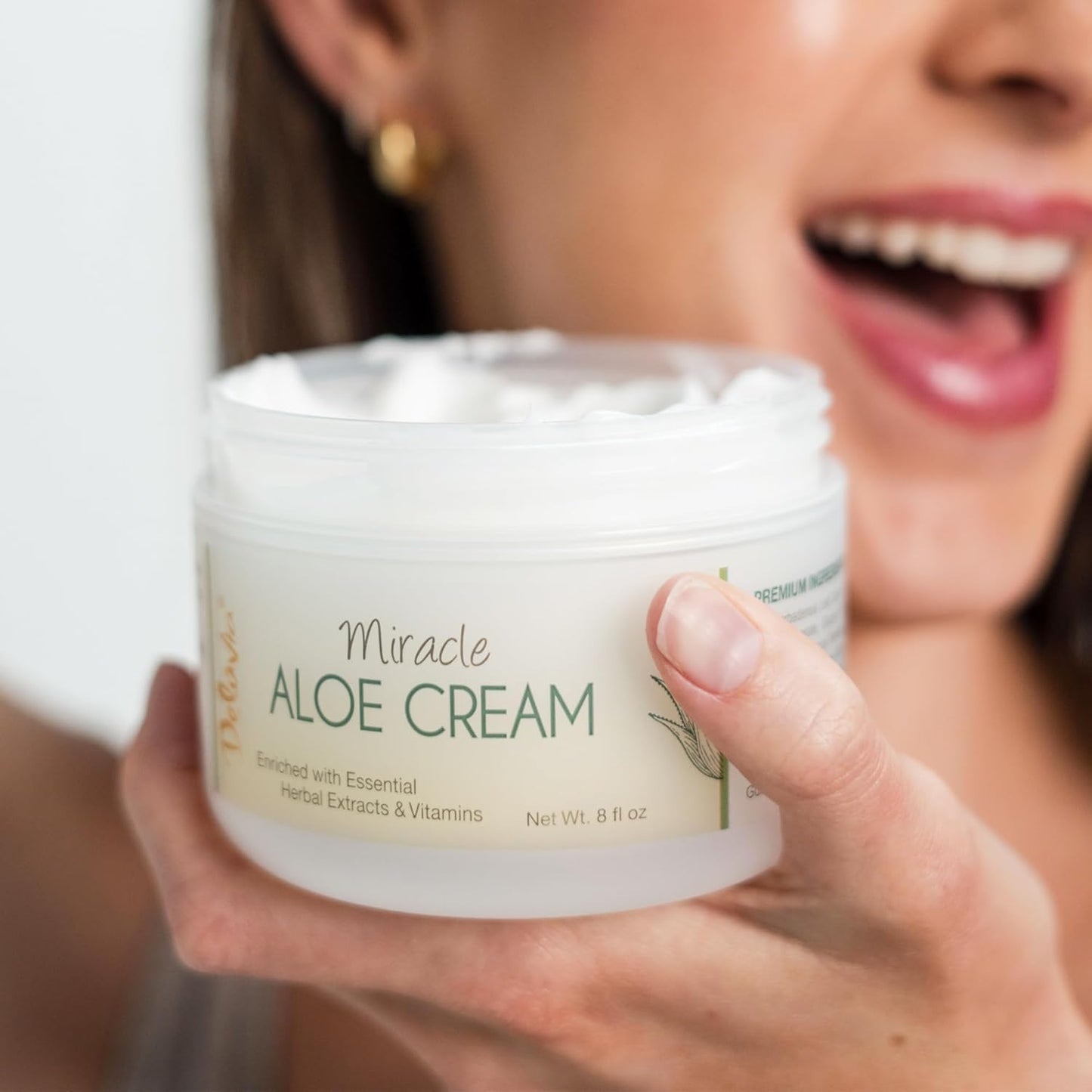 Deluvia Miracle Aloe Cream | Face & Body Moisturizer with Vitamin E & Organic Aloe Vera | Hydrating, Soothing for Dry Skin, Anti-Wrinkle, Acne Scars, Rosacea, Psoriasis, Eczema - 2 Pack