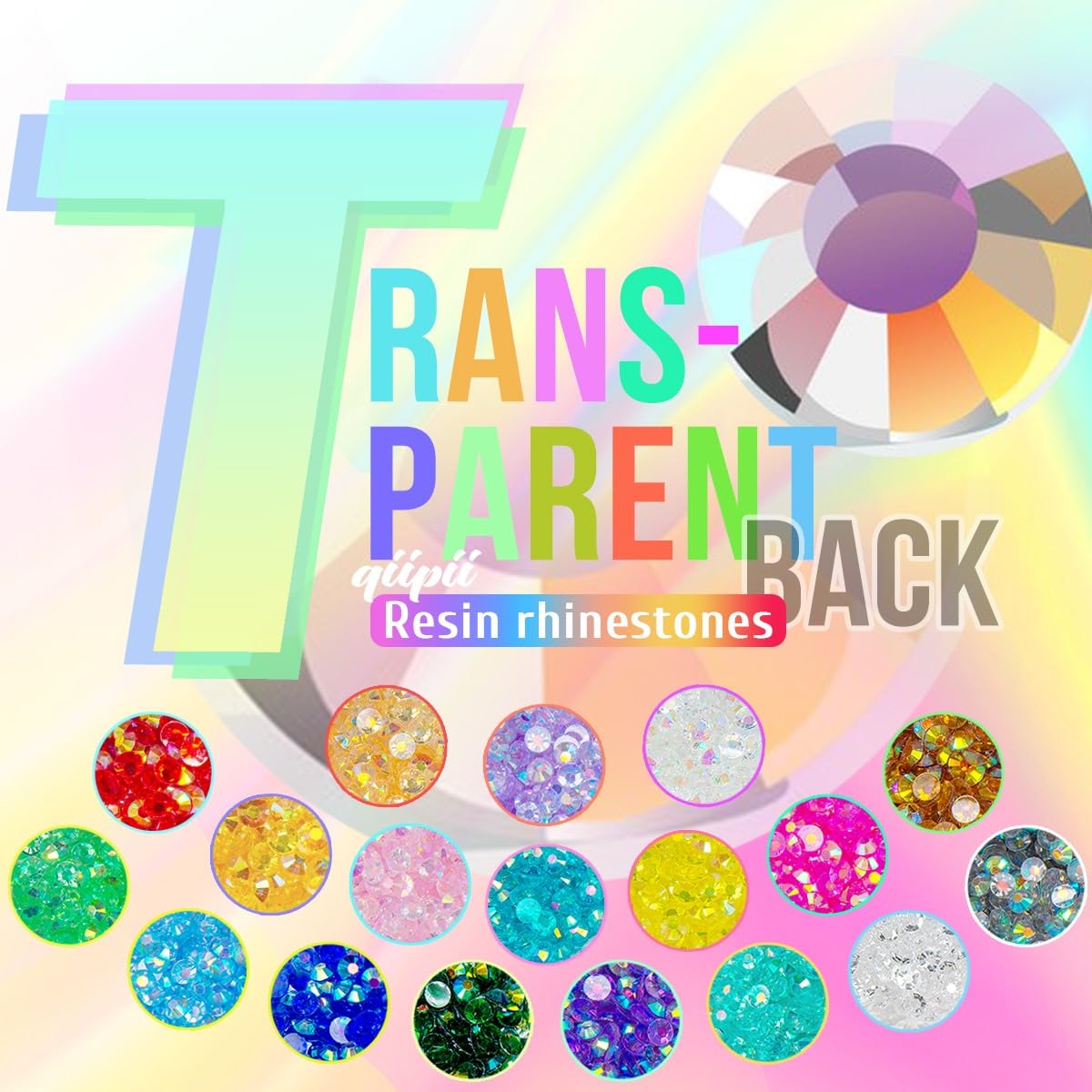 16000PCS Light Champagne AB Resin Rhinestones for Crafting 3mm 4mm 5mm Jelly Stones Bulk SS10 SS16 SS20 Diamonds Crystals Gems Charms for Nails Face Eyes Makeup Tumblers Bottles Crafts Clothes