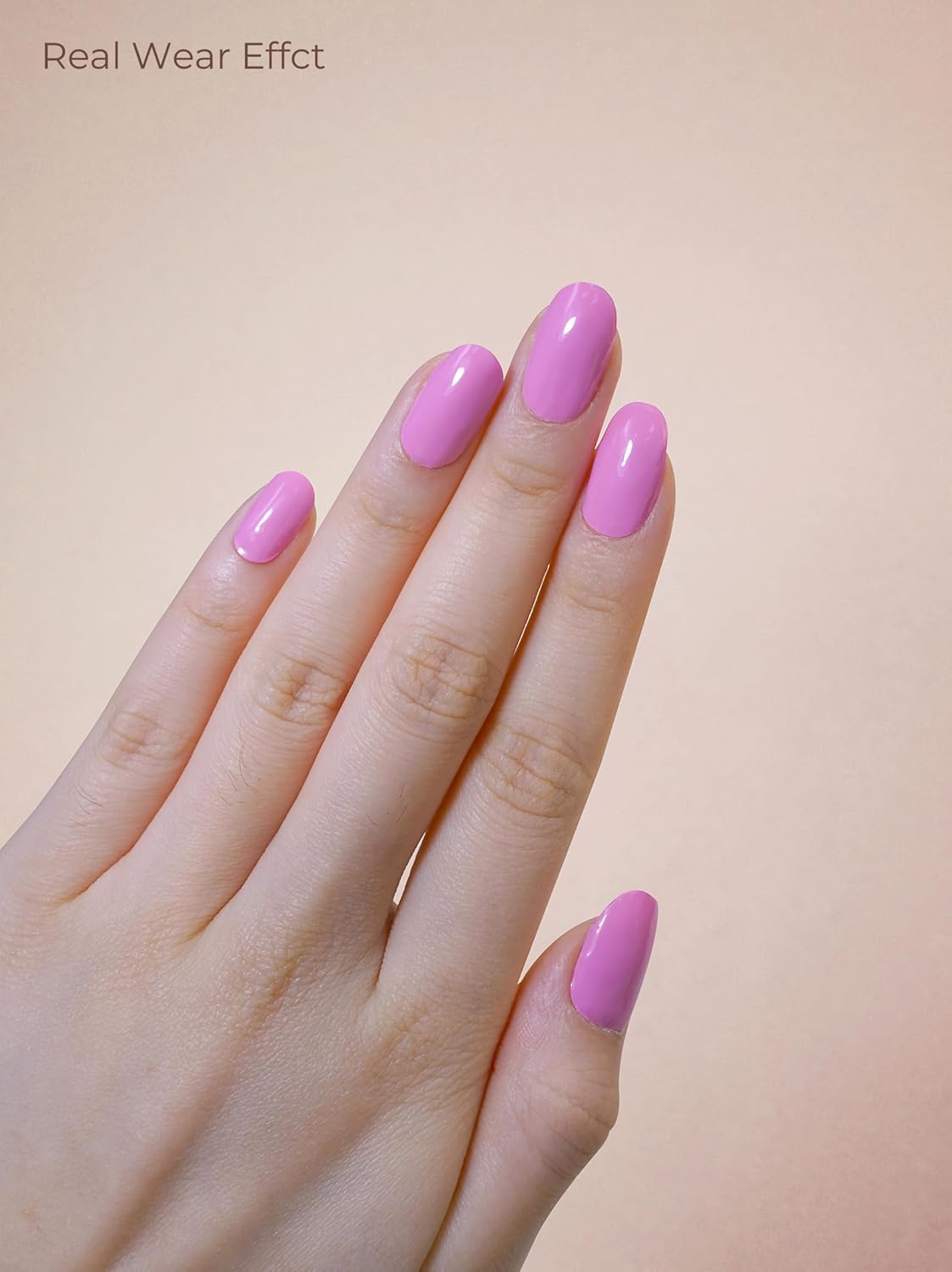 Pre Cured Gel Nail Strips - 44PCS Salon Quality Gel Nail Stickers - Long Lasting Polish Wraps for Women no UV Light Needed Easy Apply& Remove (Mermaid Pink)