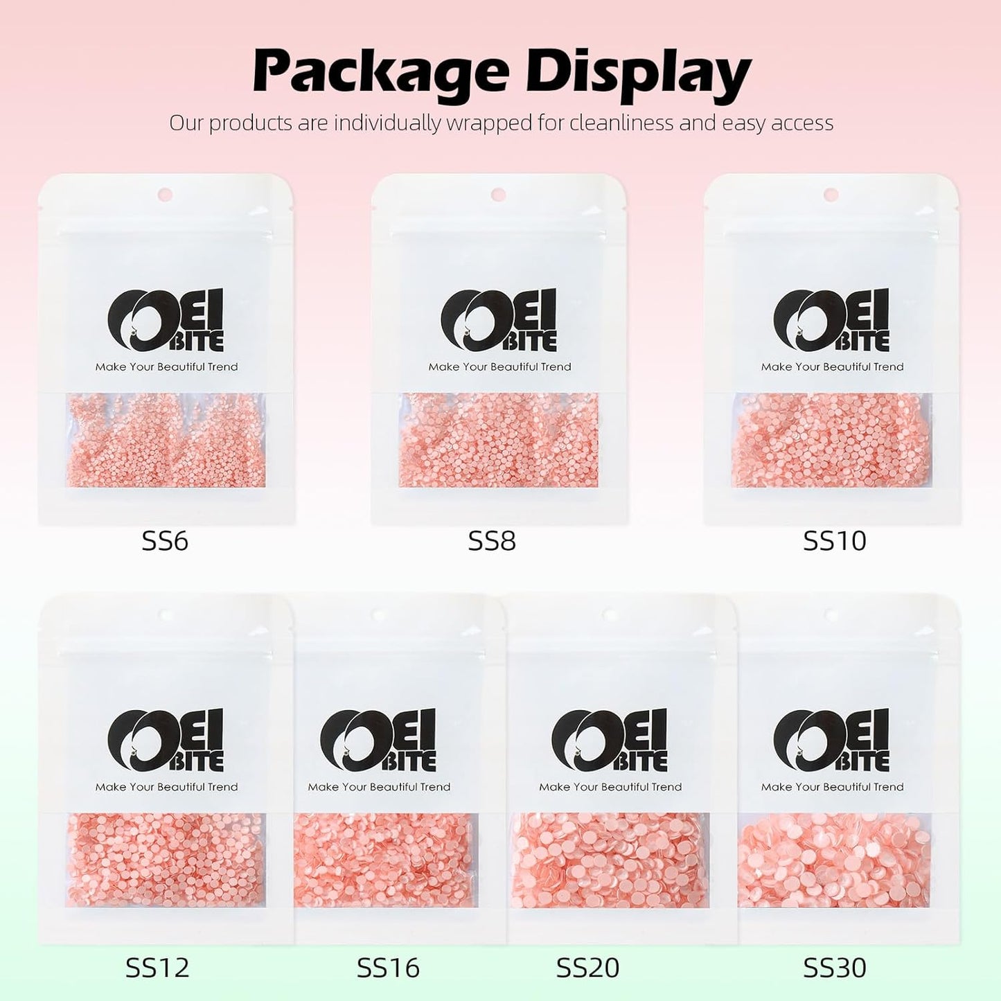 Mocha Lt.red Flatback Rhinestones, Glass Rhinestones for Nail Art and Craft, Glue Fix, Loose Crystal Gemstones(Mocha Lt.red, SS6, 1440pcs, 1.9-2.0mm)