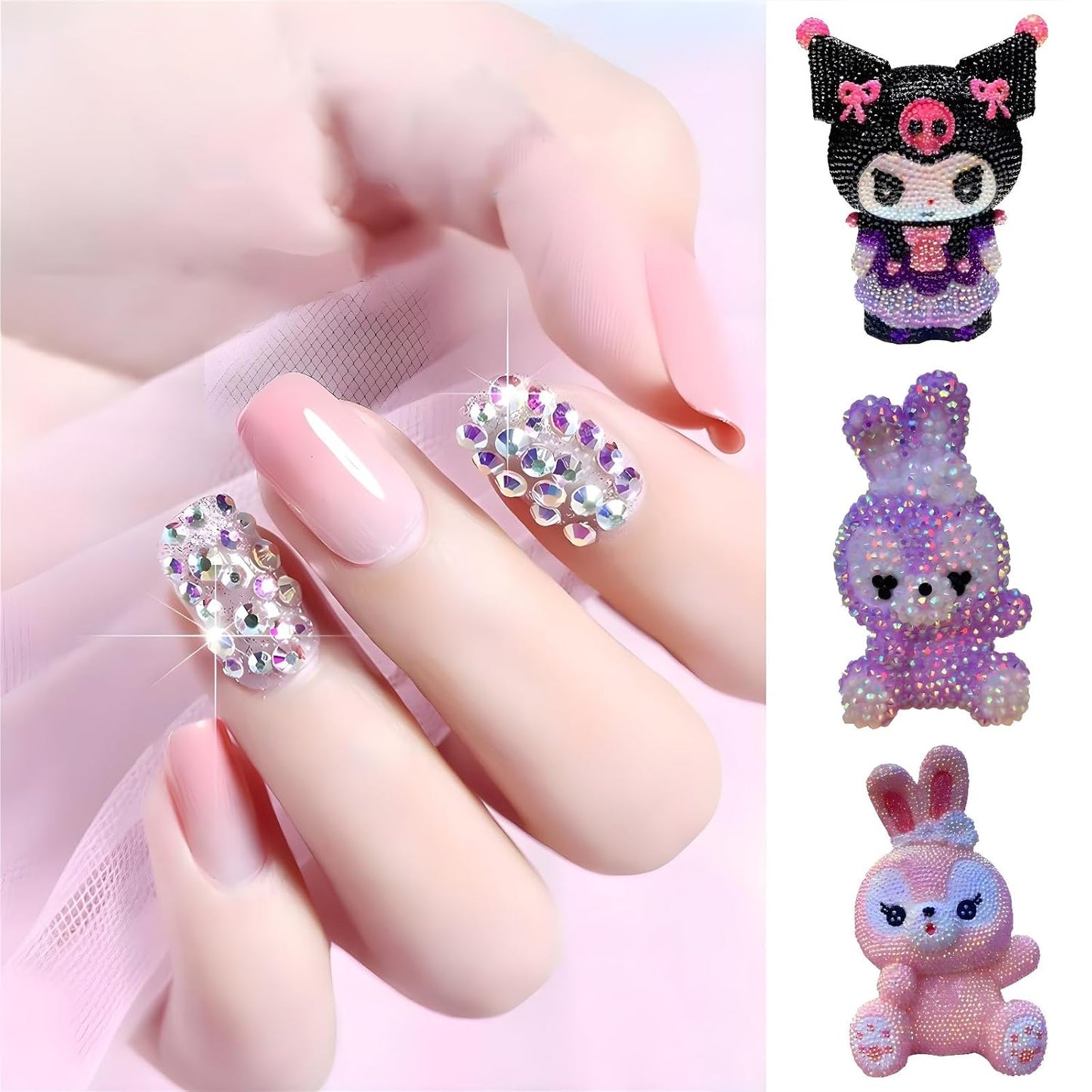 Flatback Rhinestones Round Gems for Nails Art and Crafts 2000Pcs SS16 4mm Glitter Crystals Stone DIY Bags Clothes Shoes (Crystal Blue)