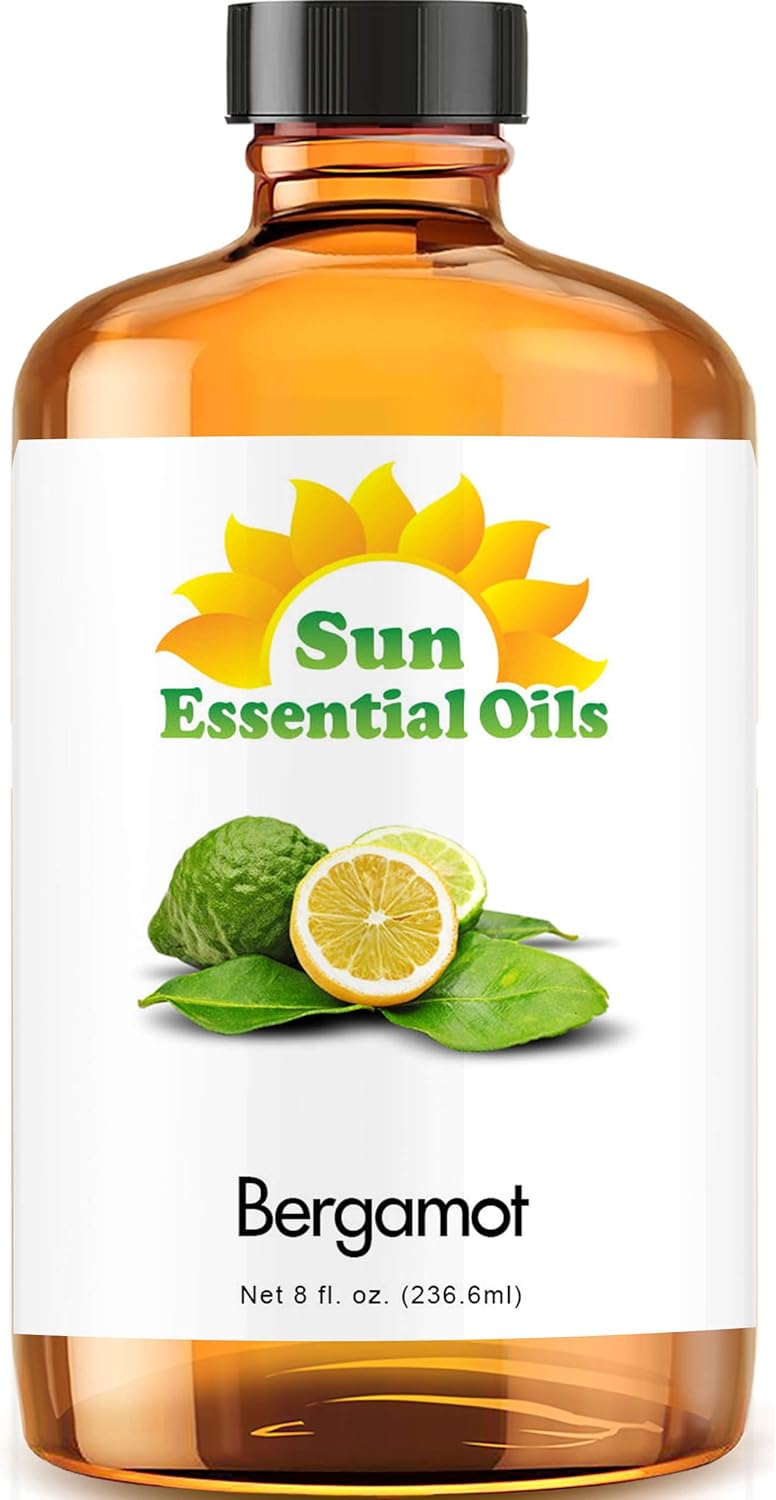 Sun Essential Oils 8oz - Bergamot Essential Oil - 8 Fluid Ounces