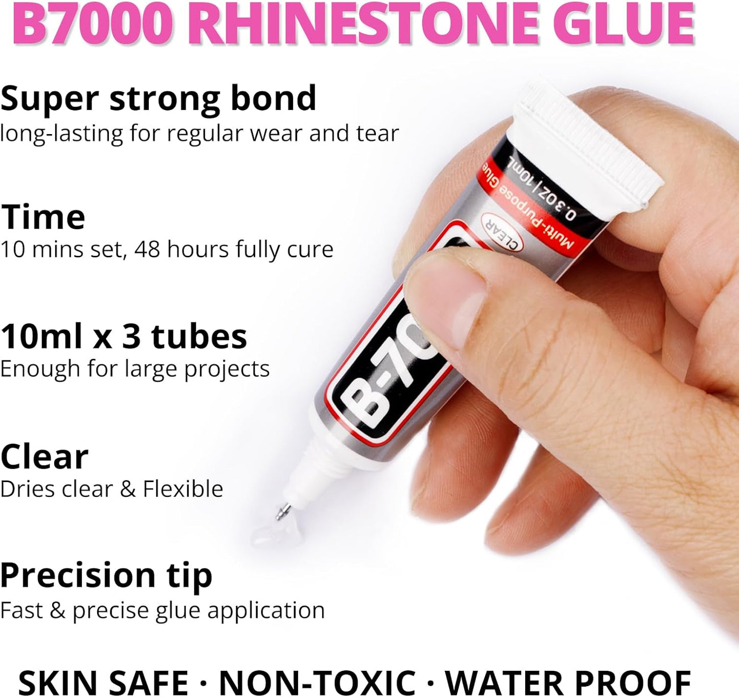 30000Pcs Resin Jelly Rhinestones Set for Crafting Bedazzling, Hot Pink AB Flatback Gems Jewels for Crafts Clothes Shoes Fabric Outfit Makeup, Flat Back Crystal 2-6mm with b 7000 Glue