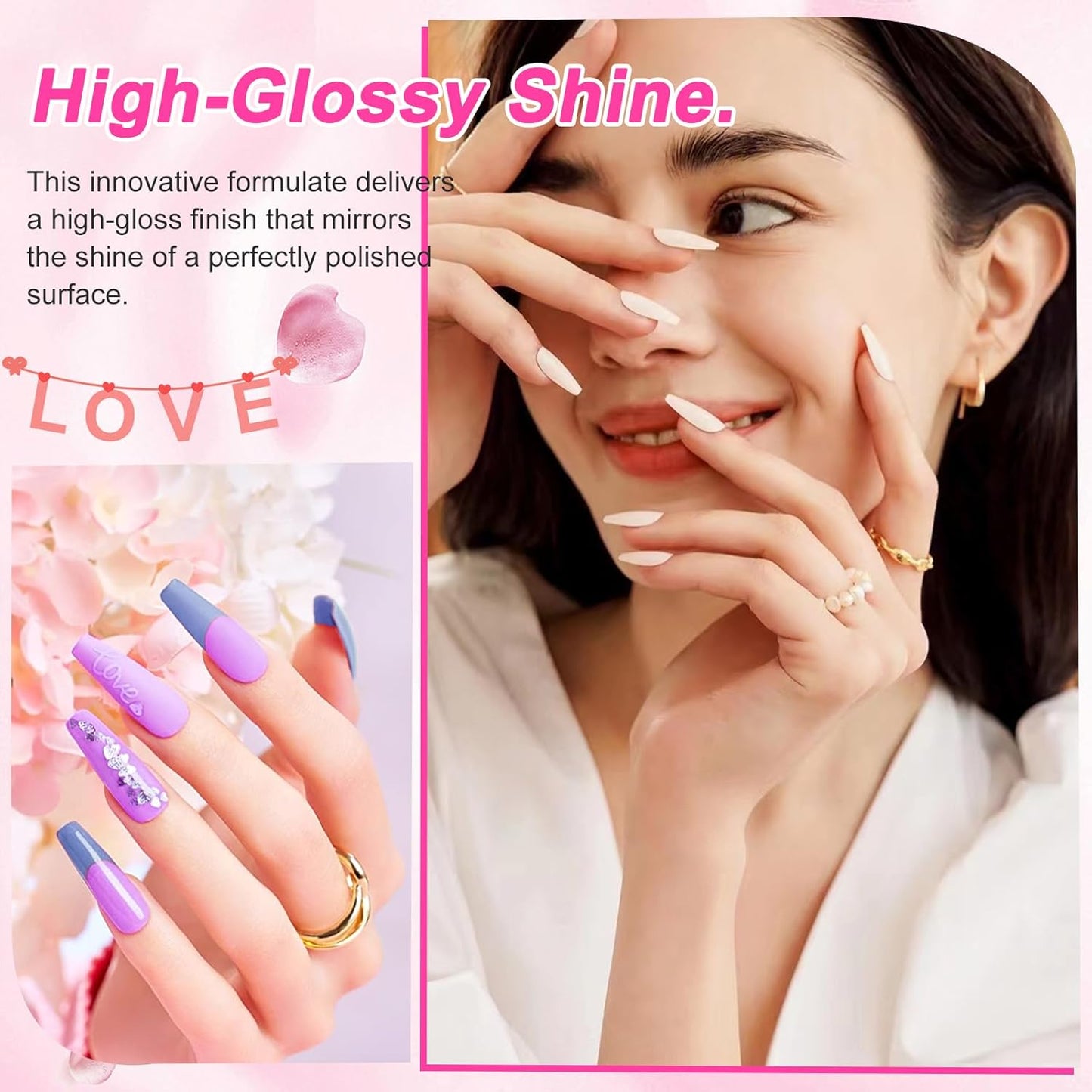 LKEE Gel Nail Polish Kit with U V Light 108W, 65 Pcs Gel Nail Polish Set All Season Gels Nail Kit Essential Manicure Tools for DIY Nails Art Gifts for Women (D3-36SET-SKU3-012001)