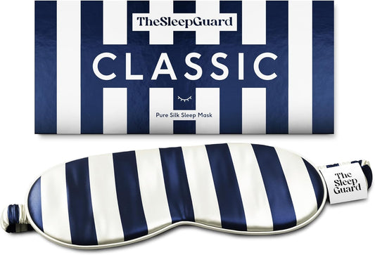 Pure Silk Sleep Mask [100% 6A Mulberry Silk, 22 Momme] Light Blocking Travel Essentials. Eye Masks for Sleeping. Black Oeko-Tex Blindfold. Eye Covers for Men & Women