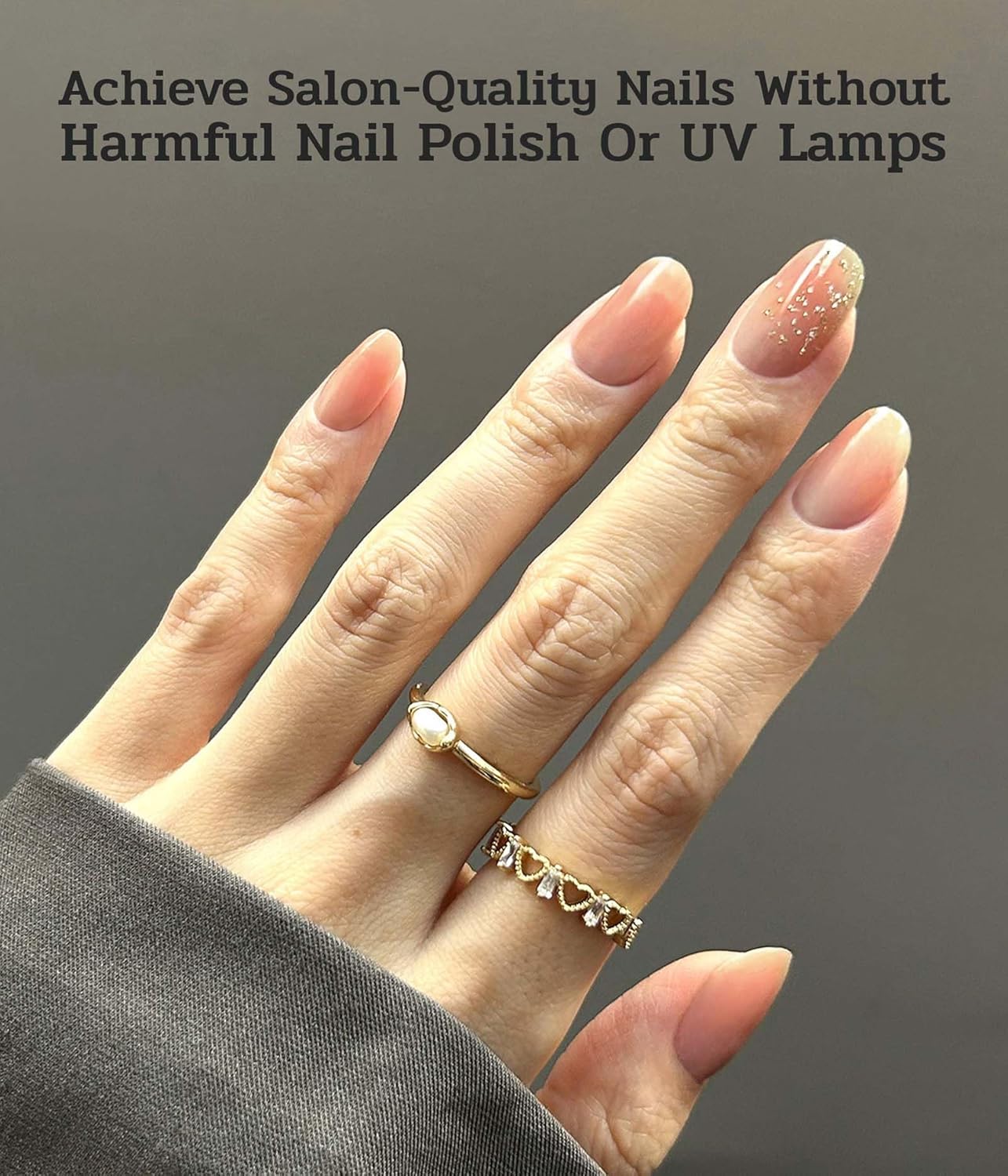 Nail Polish Strips - 22 Pcs Salon Quality Gel Nail Stickers - Long Lasting Wraps (Harvest A Pumpkin)