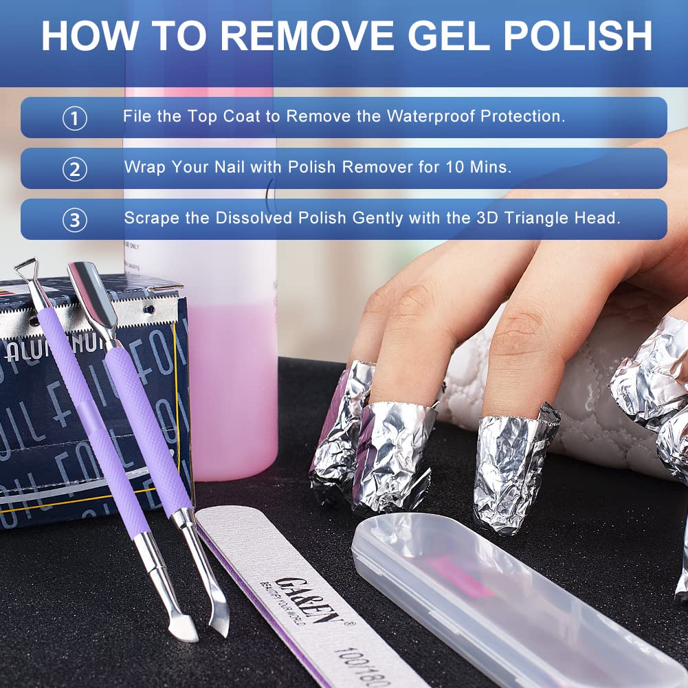 2PCS Metal Lavender/Taro Purple Cuticle Pusher and Cutter Remover Salon Quality Stainless Steel Gel Nail Polish Peeler Scraper Durable Manicure and Pedicure Cleaner Tool For Fingernail and Toenail