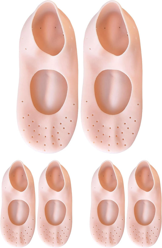 Moisturizing Gel Socks - Hydrating Spa Treatment for Soft, Smooth Feet, Ideal for Dry, Cracked Heels and Rough Skin (Small, 2 Pairs)