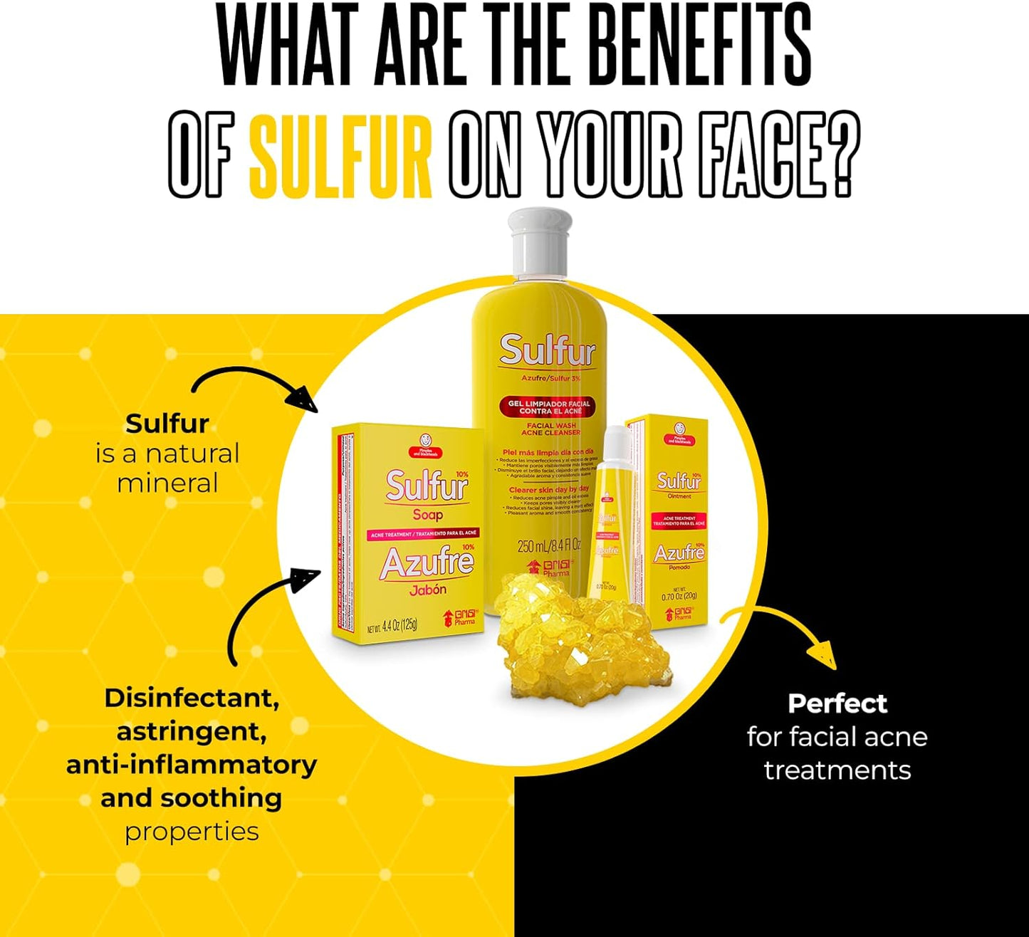 Sulfur Ointment with 10% Sulfur, Assists You in Treating Pimples, Blackheads or Blemishes, Acne Treatment, 2 Count (Pack of 2)