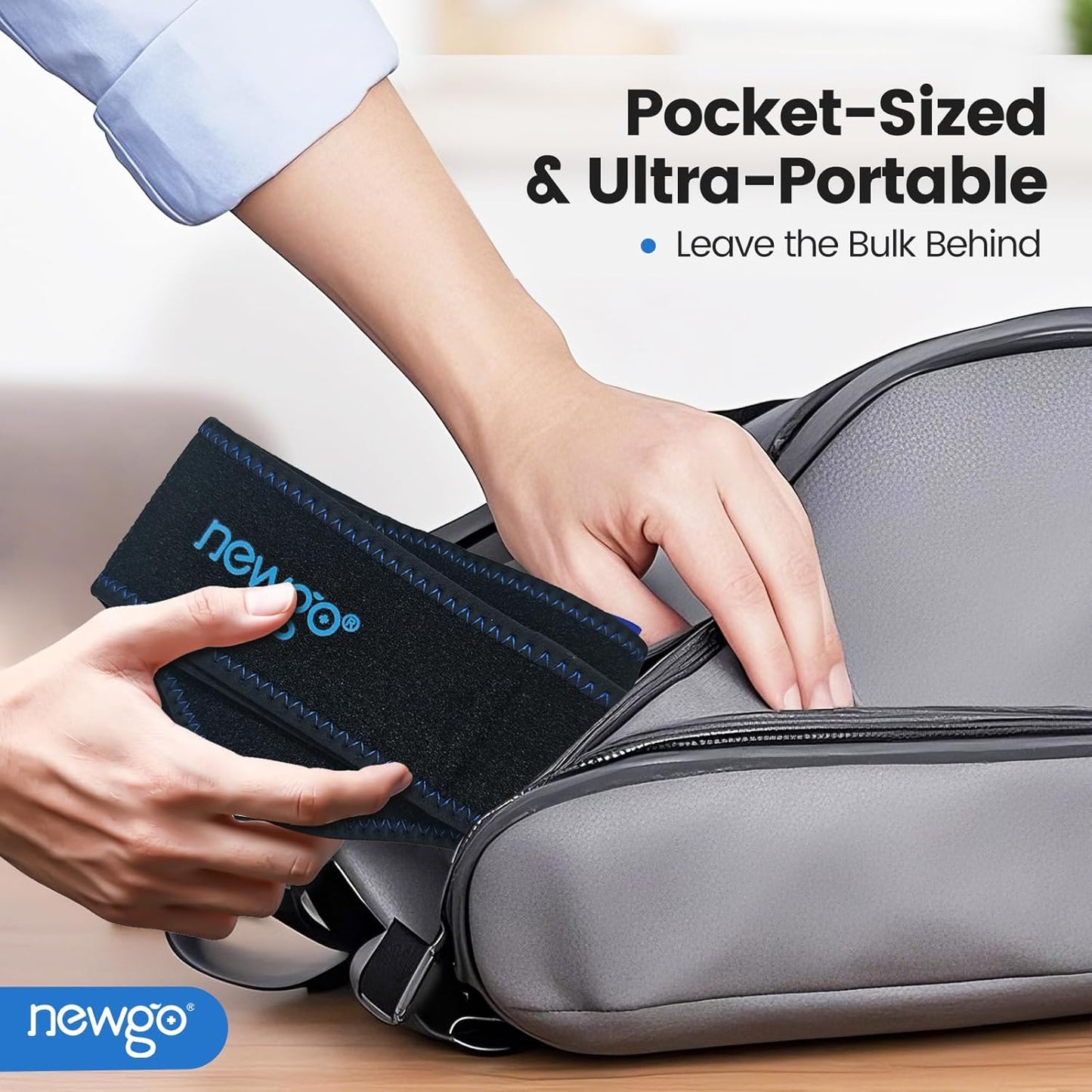 NEWGO Headache Ice Pack Head Wrap for Migraines, FSA Eligible, Cold Pack Head Ice Therapy Wrap for Headache Relief, Tension, Sinus Pain, Chemo, Head Injuries