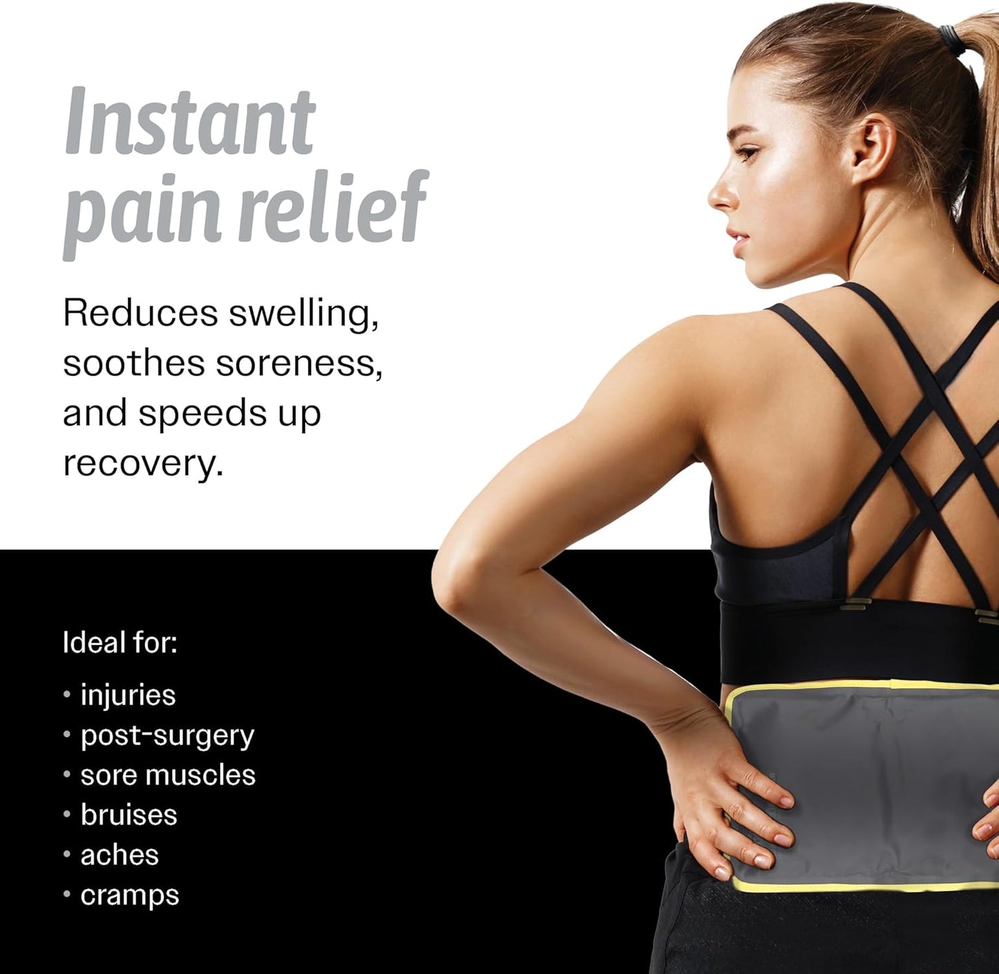 Hot & Cold Reusable Gel Packs (Medium, 2 Pack) Flexible Soft Compress - Ice & Heat Therapy for Injuries, Back, Shoulder, Hip, Knee, Joint Pain, Swelling, Bruises, Post Surgery - Sport Temp