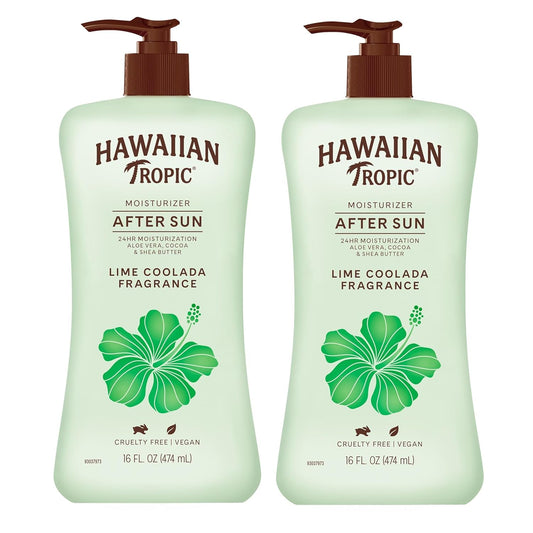 Hawaiian Tropic Lime Coolada After Sun Lotion | After Sun Care, Skin Care, Daily Moisturizing Lotion with Aloe, Cocoa Butter & Shea Butter, 16oz each Twin Pack