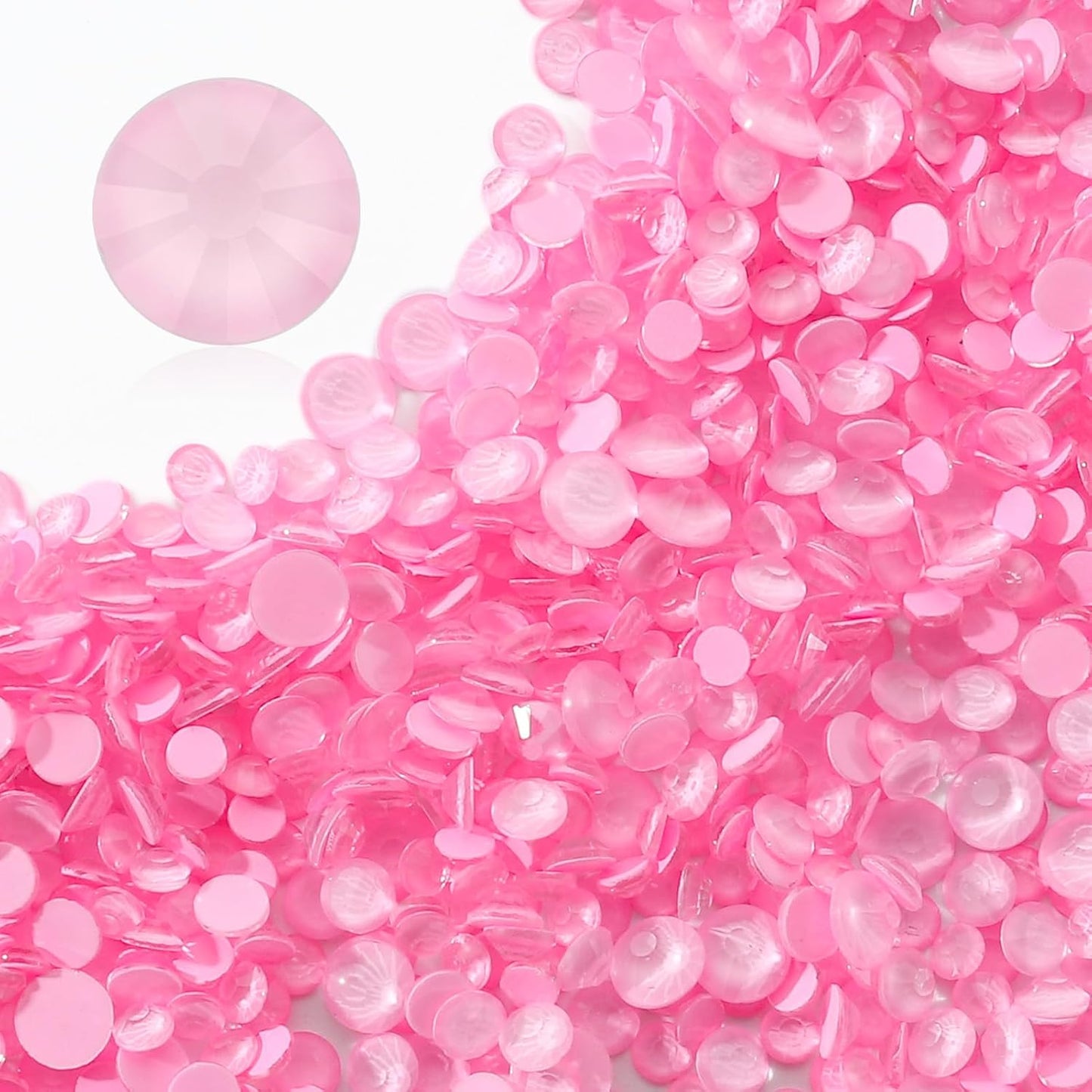 Mocha Rose Flatback Rhinestones, Glass Rhinestones for Nail Art and Craft, Glue Fix, Loose Crystal Gemstones(Mocha Rose, SS12, 1440pcs, 2.9-3.0mm)