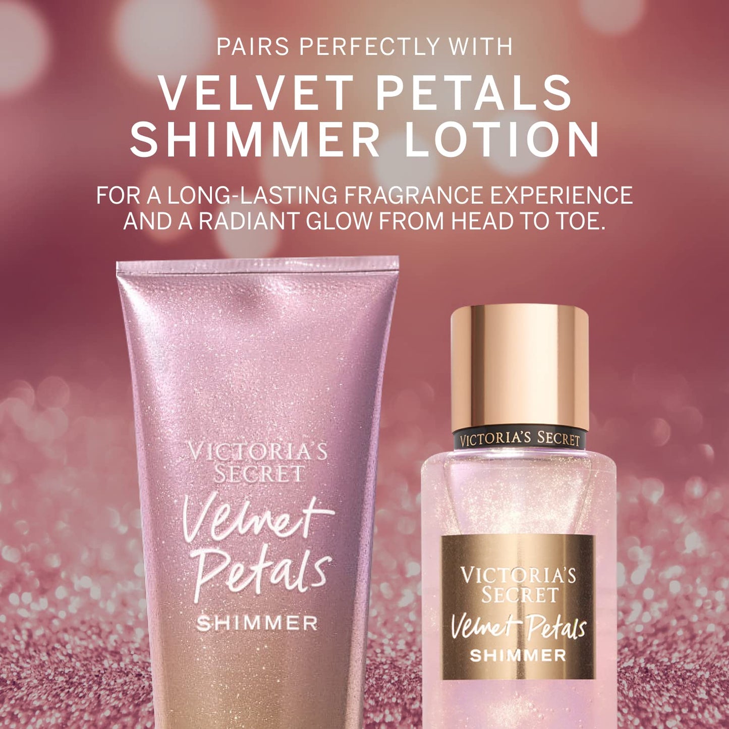 Victoria's Secret Velvet Petals Shimmer Body Mist for Women, Perfume with Notes of Blooms and Almond Glaze, Women's Spray, 250 ml / 8.4 oz