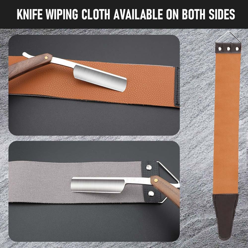 Straight razors for men Professional Straight Edge Barber Razor Premium Stainless Steel Shaver Razor with Shaving Strop for Men Home & Salon Grooming Using (NO.181)