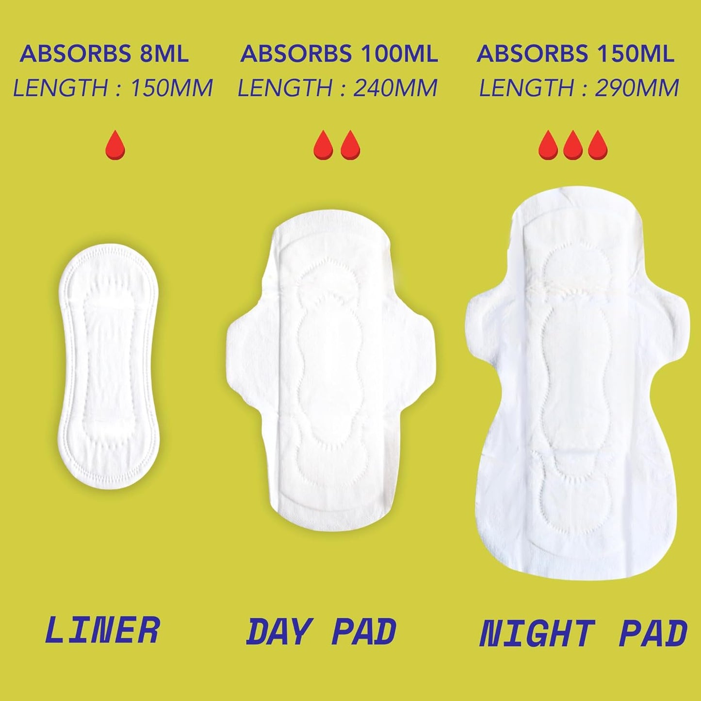 Marlow 100% Organic Cotton Liners - Free from Plastic, Fragrance, Dyes, Chlorine-Bleaching, Ultra Soft, Leak Proof, Super Absorbent