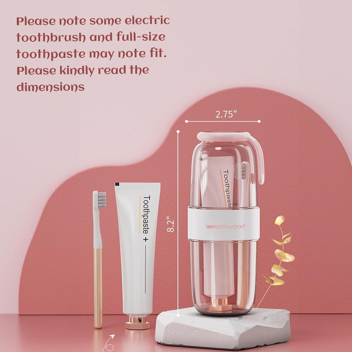 Luxury Transparent Blue Plastic Travel Toothbrush Holder Case with Cover, Portable Travel Toothbrush Cup, Storage Container for School Camping Business Trip Bathroom