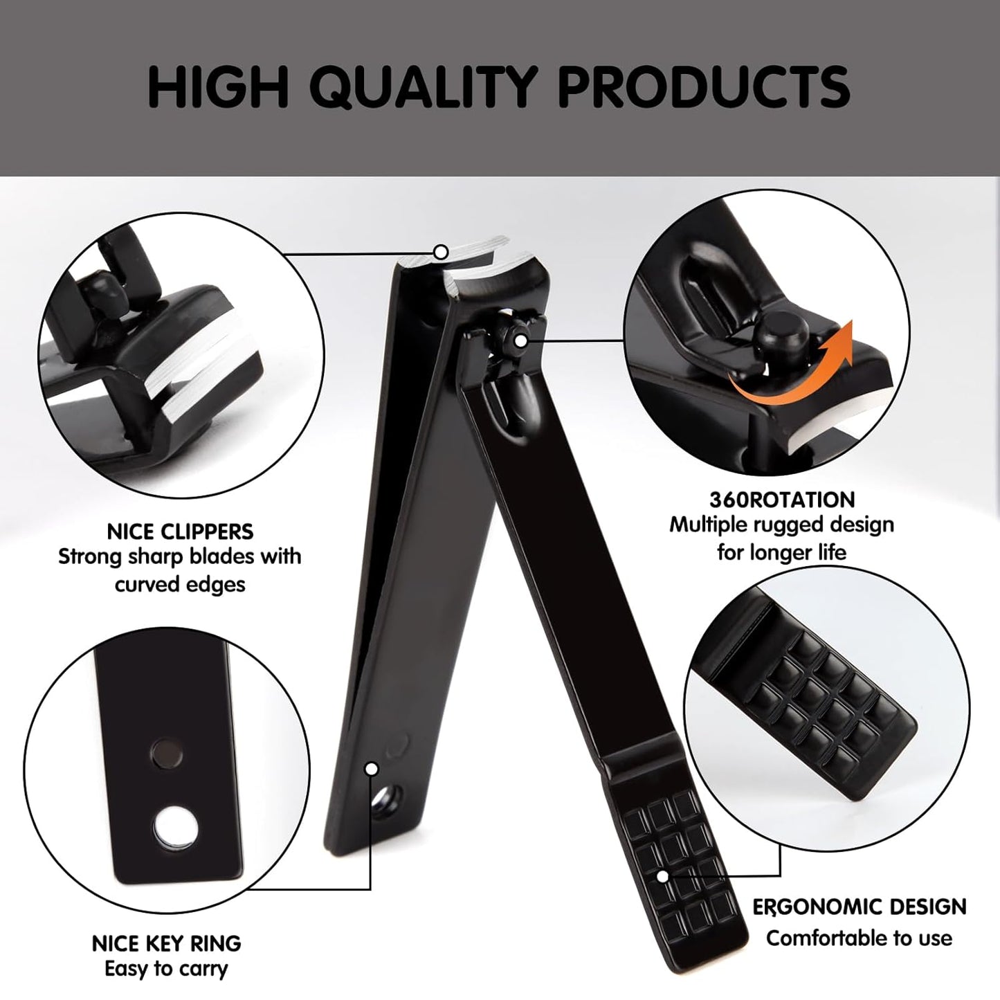 Nail Kit, Manicure Kit, Nail Care Kit For Men, Manicure Pedicure Set, Nail Clippers Toenail Clippers Kit, Professional Manicure Kit Pedicure Kit, Blue Travel Case, Set of 12.