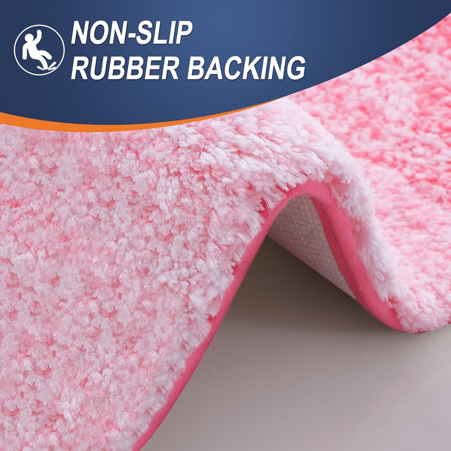 OLANLY Bathroom Rugs Mat 30x20, Extra Soft Absorbent Microfiber Bath Rugs, Rubber Backing, Quick Dry, Machine Washable Bath Mats for Bathroom Floor, Tub and Shower, Home Decor Accessories, Pink
