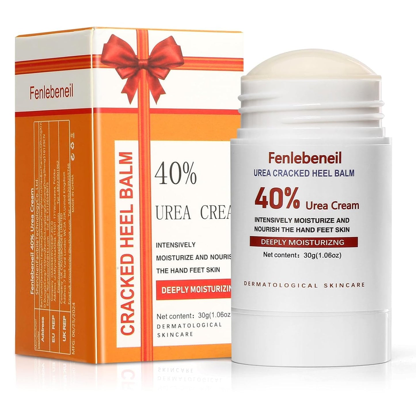 40% Urea Cream Cracked Heel Balm with 40% for Dry, Cracked, Heals Feet Hand Moisturizing Lotion 40 Percent Urea Lotion for Feet Maximum Strength 3Pack