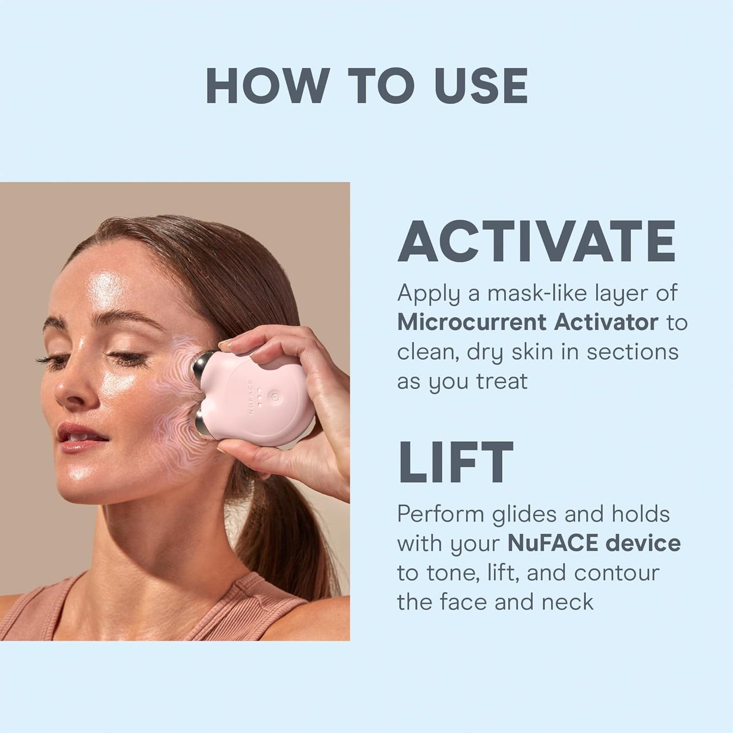 NuFACE Aqua Gel Activator - Microcurrent Conductive Gel & Activator Powered by IonPlex & Hyaluronic Acid to Enhance Results of NuFACE Microcurrent Facial Device - Improves Skin Radiance (3.3 oz)