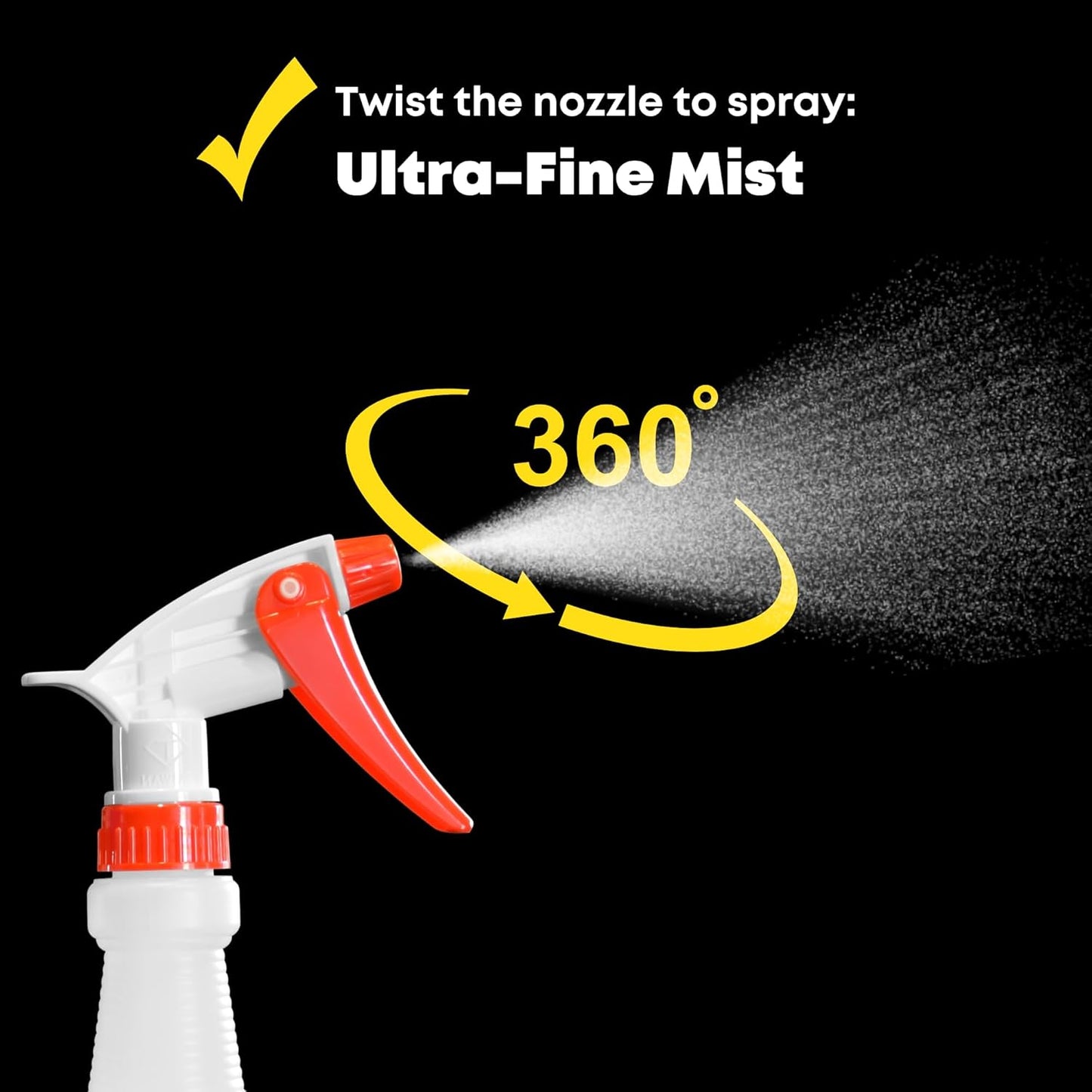 Commercial-Grade 16 oz Spray Bottles with Dilution Ratios, Ounces & Milliliters, Made in USA, Great for Cleaning, Essential Oils, Hair, Plants, BBQ (4-Pack)