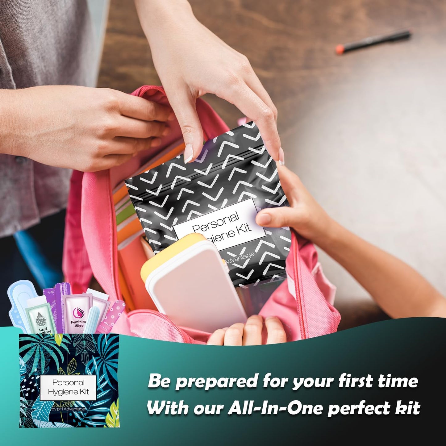 Blue Forest Menstrual Kit All-in-One 50 Pack | Convenience on The Go | Period Kit Pack for Travelling, Tweens & Teenagers or just When You’re Out | Individually Wrapped Feminine Hygiene Product