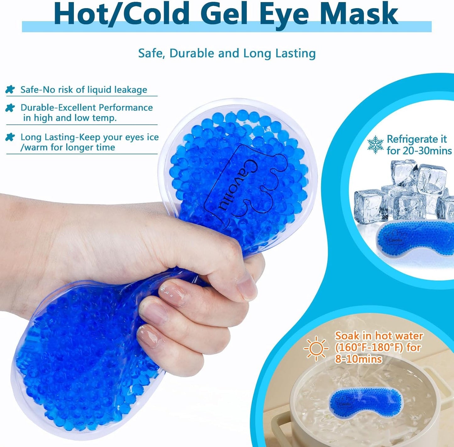 Sleep mask w/Cooling Gel Eye Mask, Heated Eye Mask for Sleeping, Reusable Ice Silk Stain Eye Cover Sleeping Mask for Travel, Home, Office, Yoga, Total Blackout, Stocking Stuffer (Zebra)