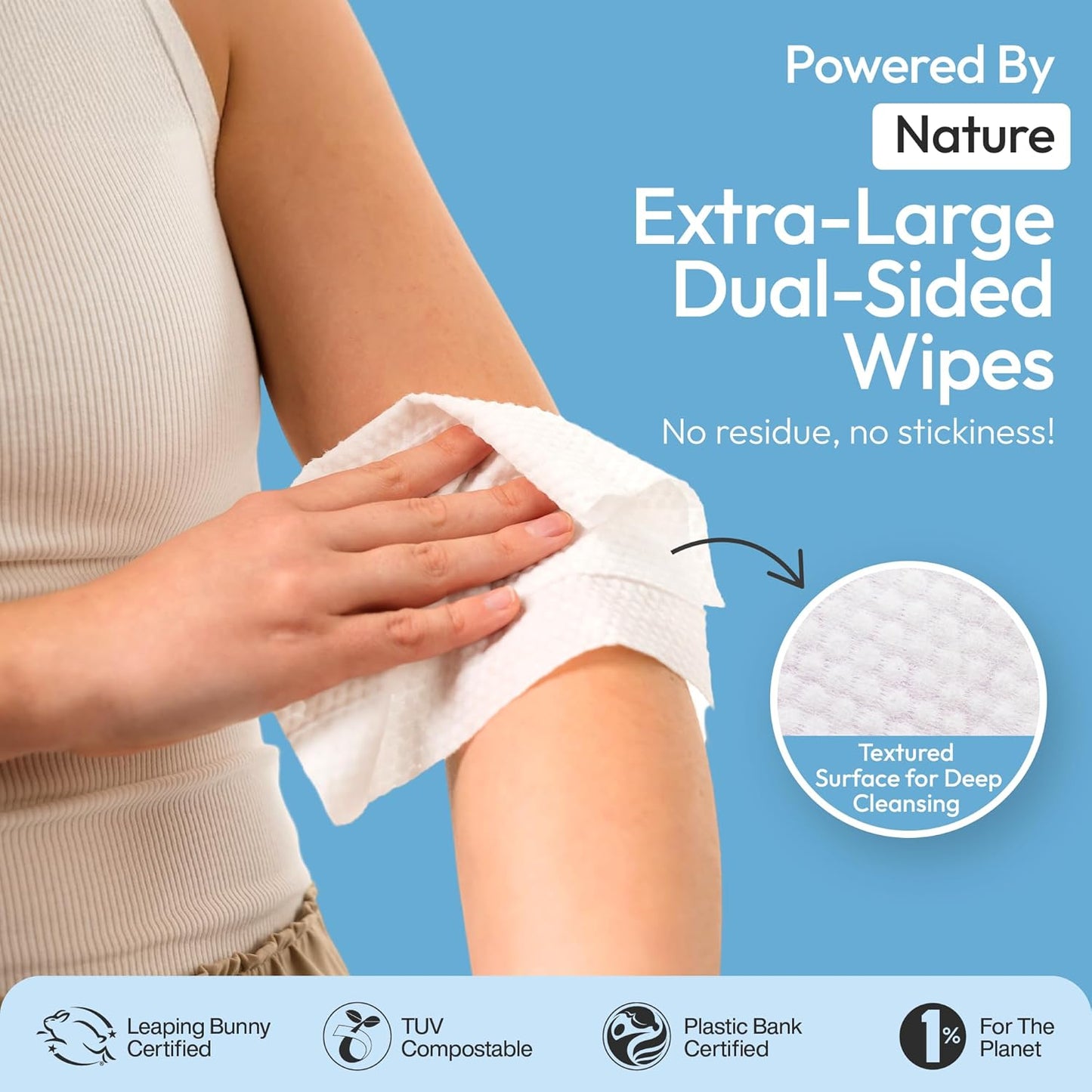 FOMIN Travel Deodorant Wipes - 50 Count - Unscented - pH Balanced, Hypoallergenic Mini Deodorant For Women and Men - Plastic-Free, Individually Wrapped Underarm & Body Wipes