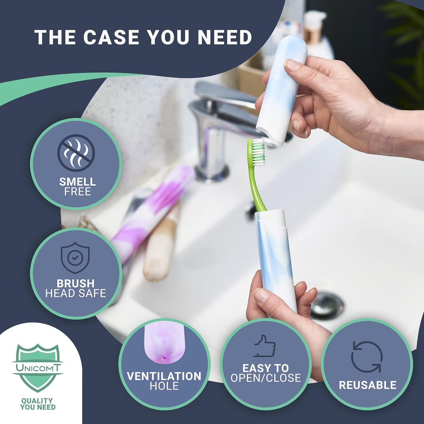 8 PCs Travel Toothbrush Case with Drainage Holes – Portable, Breathable Bulk Plastic Toothbrush Holders Travel Covers – Ideal for Camping, Trips & Daily Use – Assorted Colors